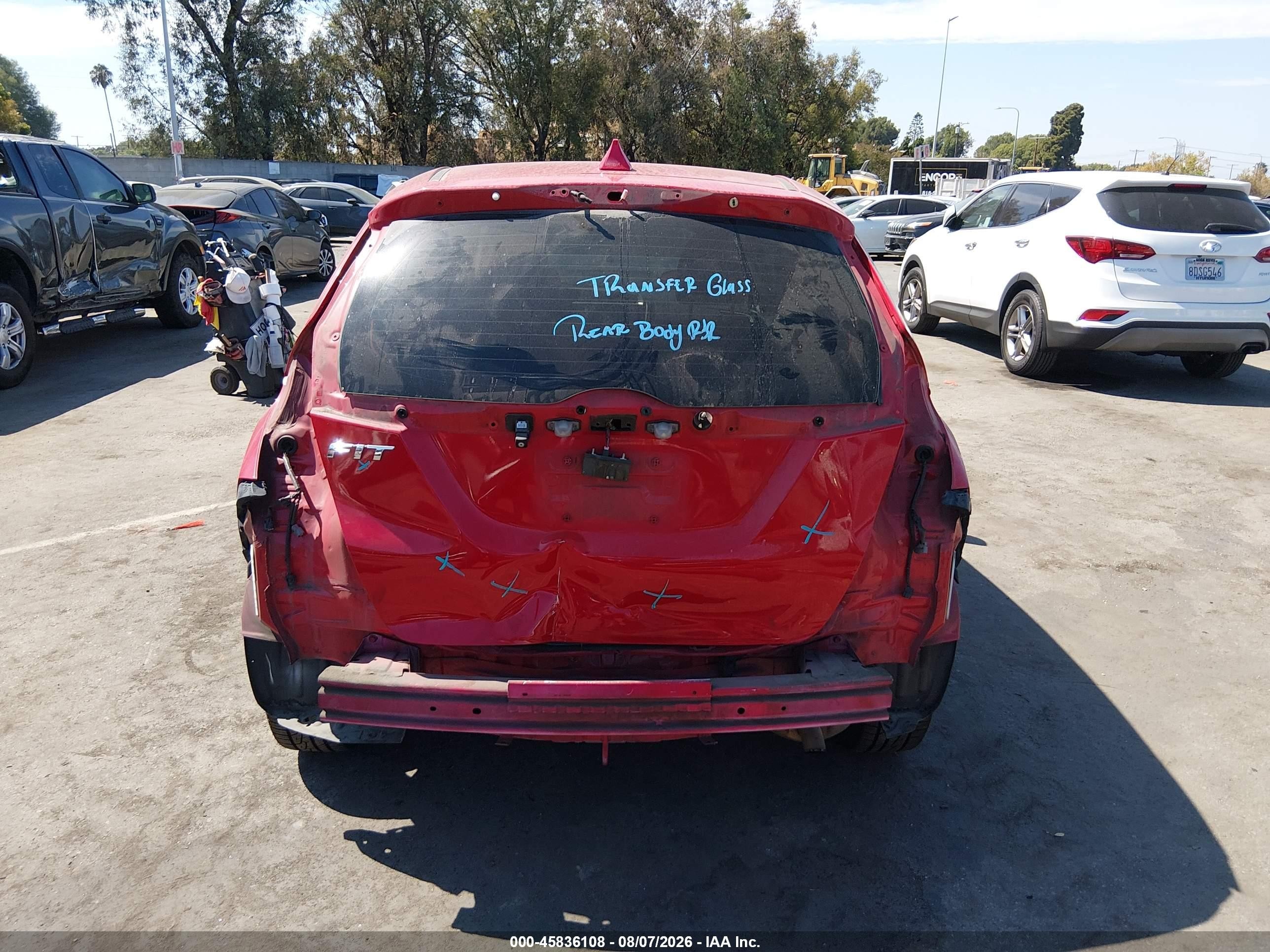 2015 Honda Fit Ex/ex-l Red vin: 3HGGK5H84FM708002