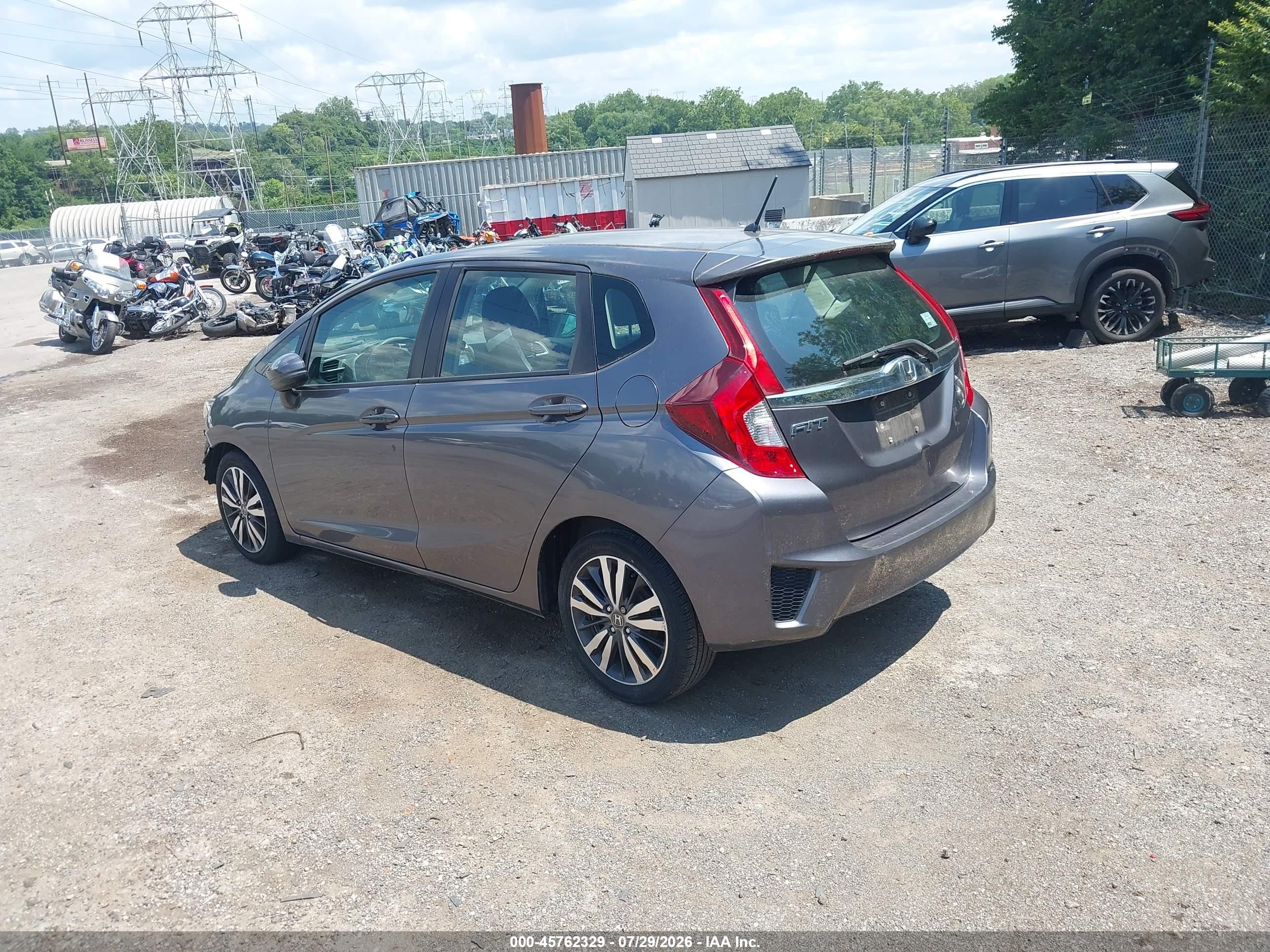 2015 Honda Fit Ex/ex-l Gray vin: 3HGGK5H84FM716648