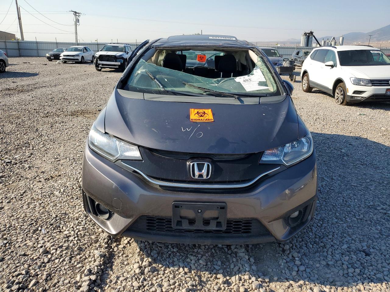 2015 Honda Fit Charcoal vin: 3HGGK5H84FM731571