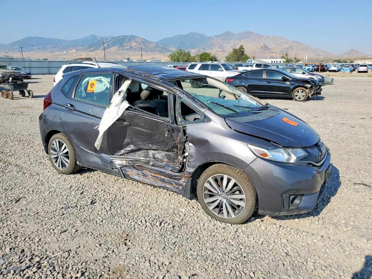2015 Honda Fit Charcoal vin: 3HGGK5H84FM731571