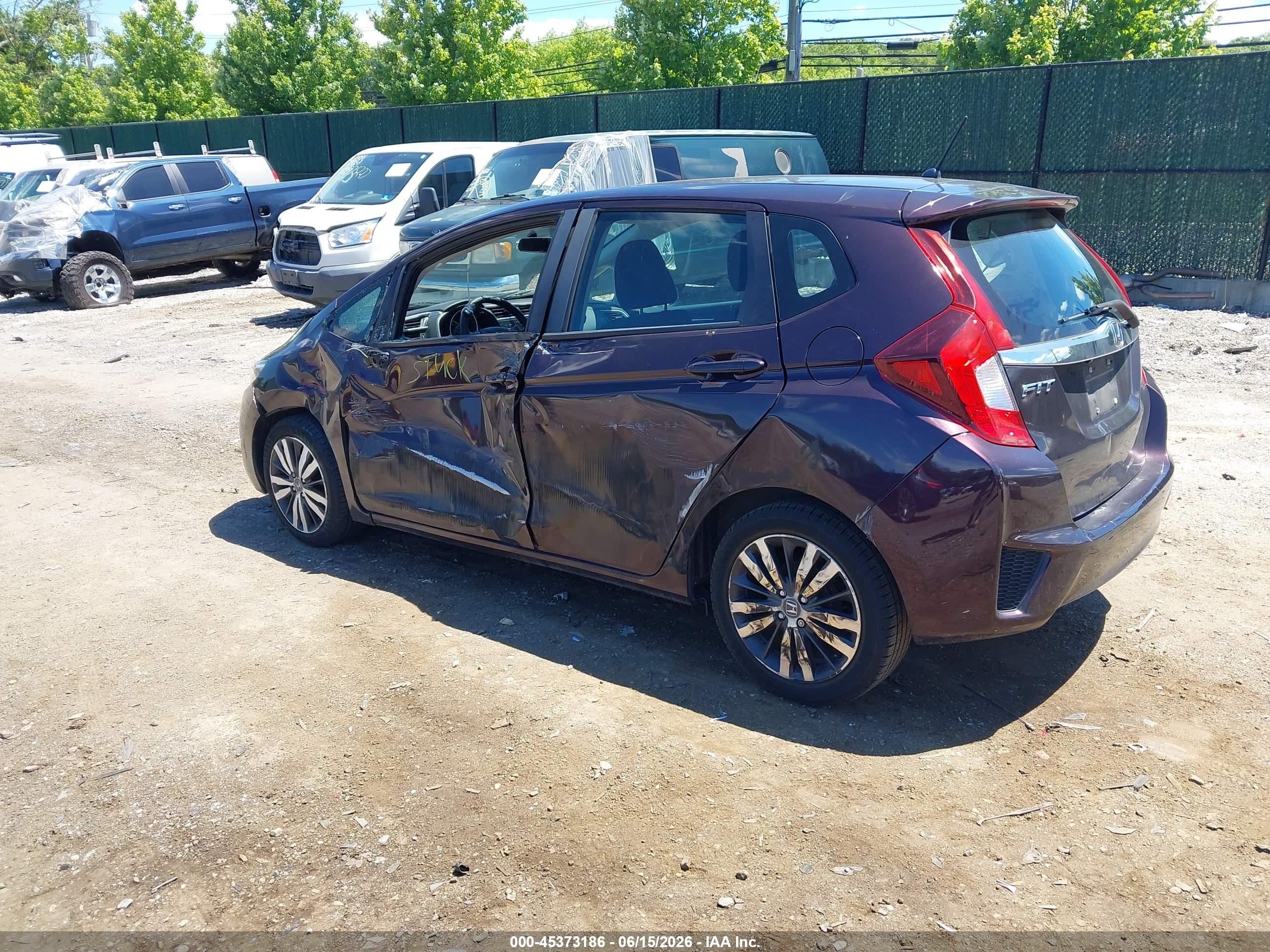 2015 Honda Fit Ex/ex-l Purple vin: 3HGGK5H84FM733112