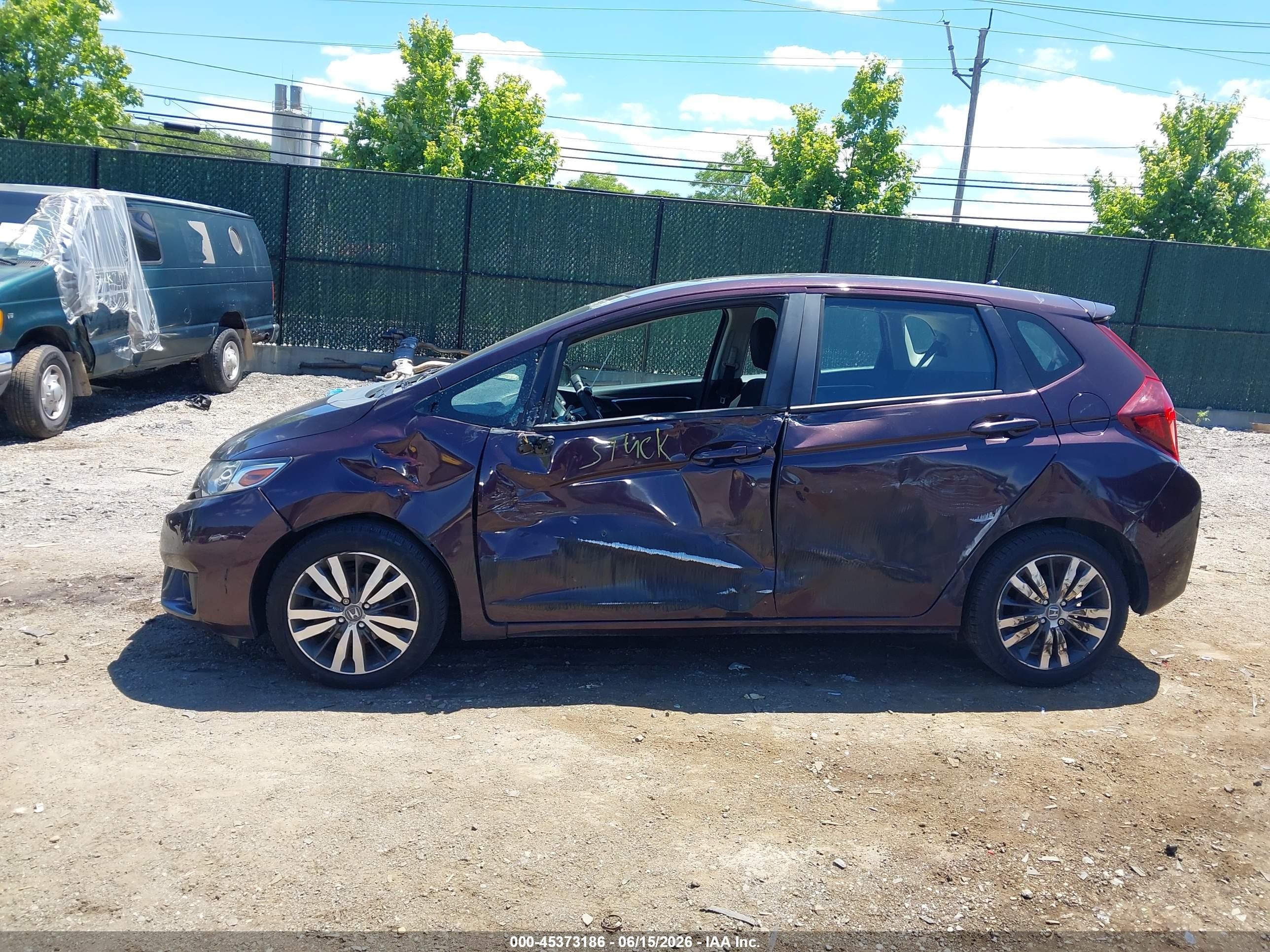 2015 Honda Fit Ex/ex-l Purple vin: 3HGGK5H84FM733112