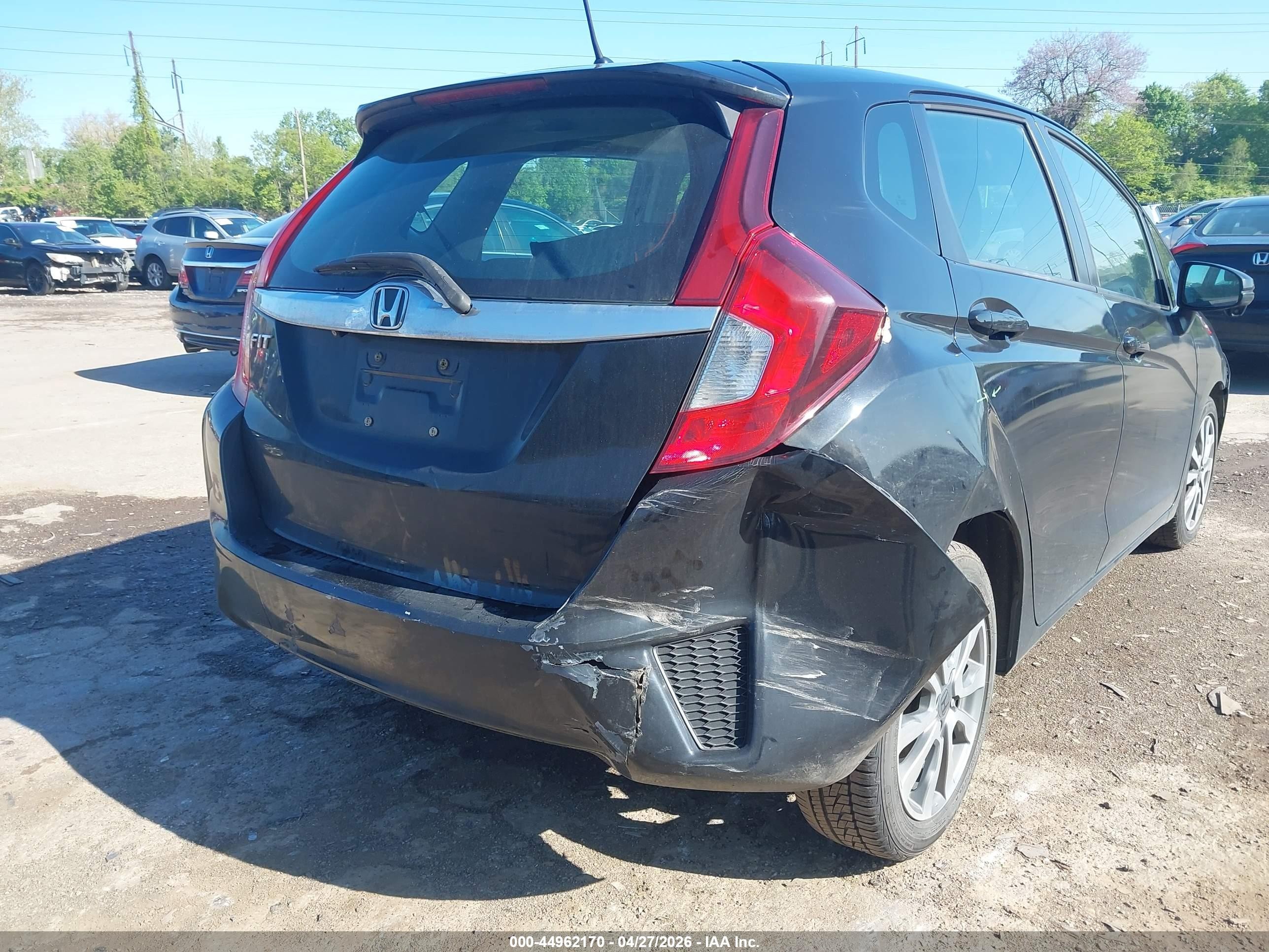 2015 Honda Fit Ex/ex-l Черный vin: 3HGGK5H84FM749777