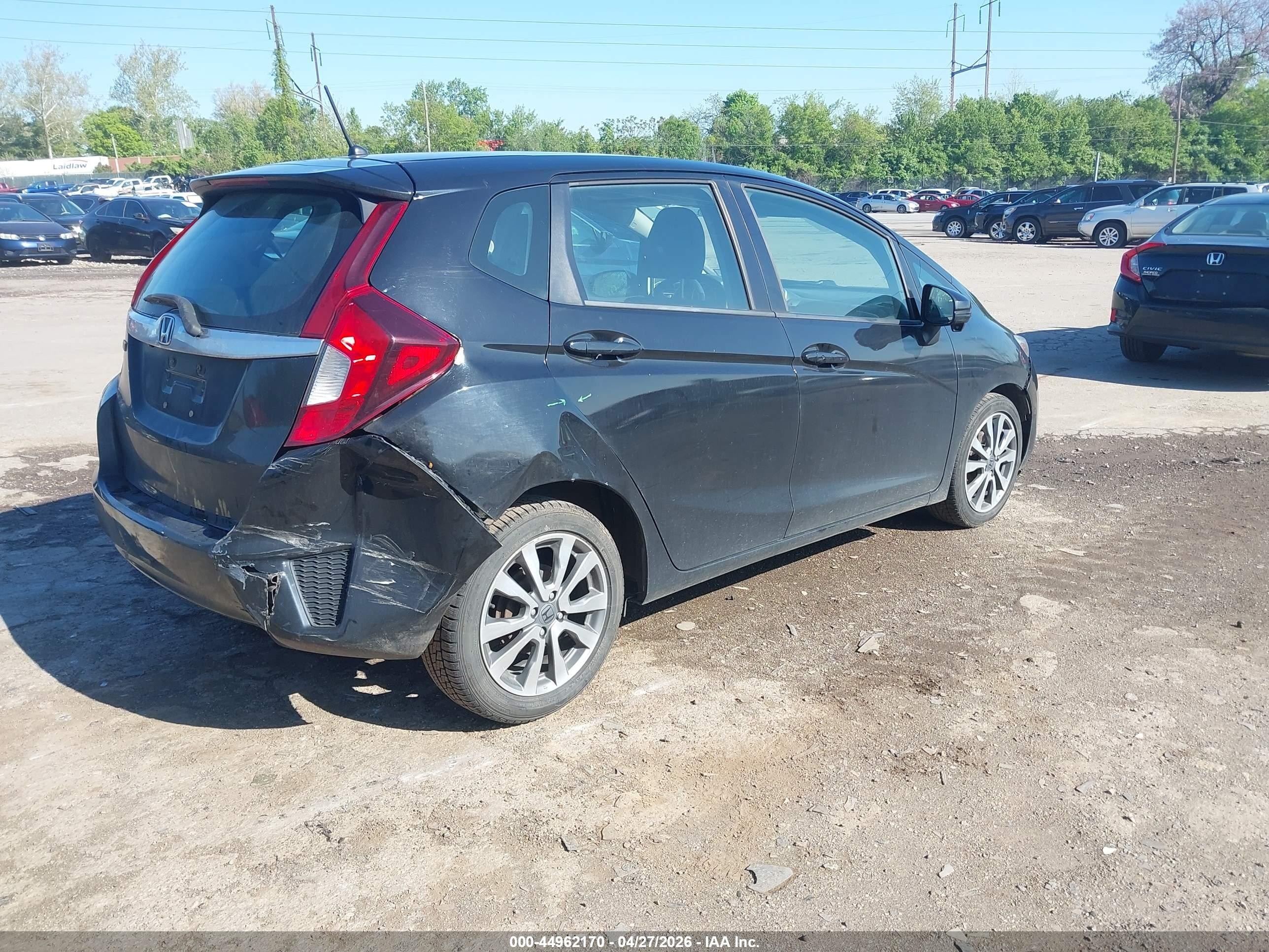 2015 Honda Fit Ex/ex-l Черный vin: 3HGGK5H84FM749777