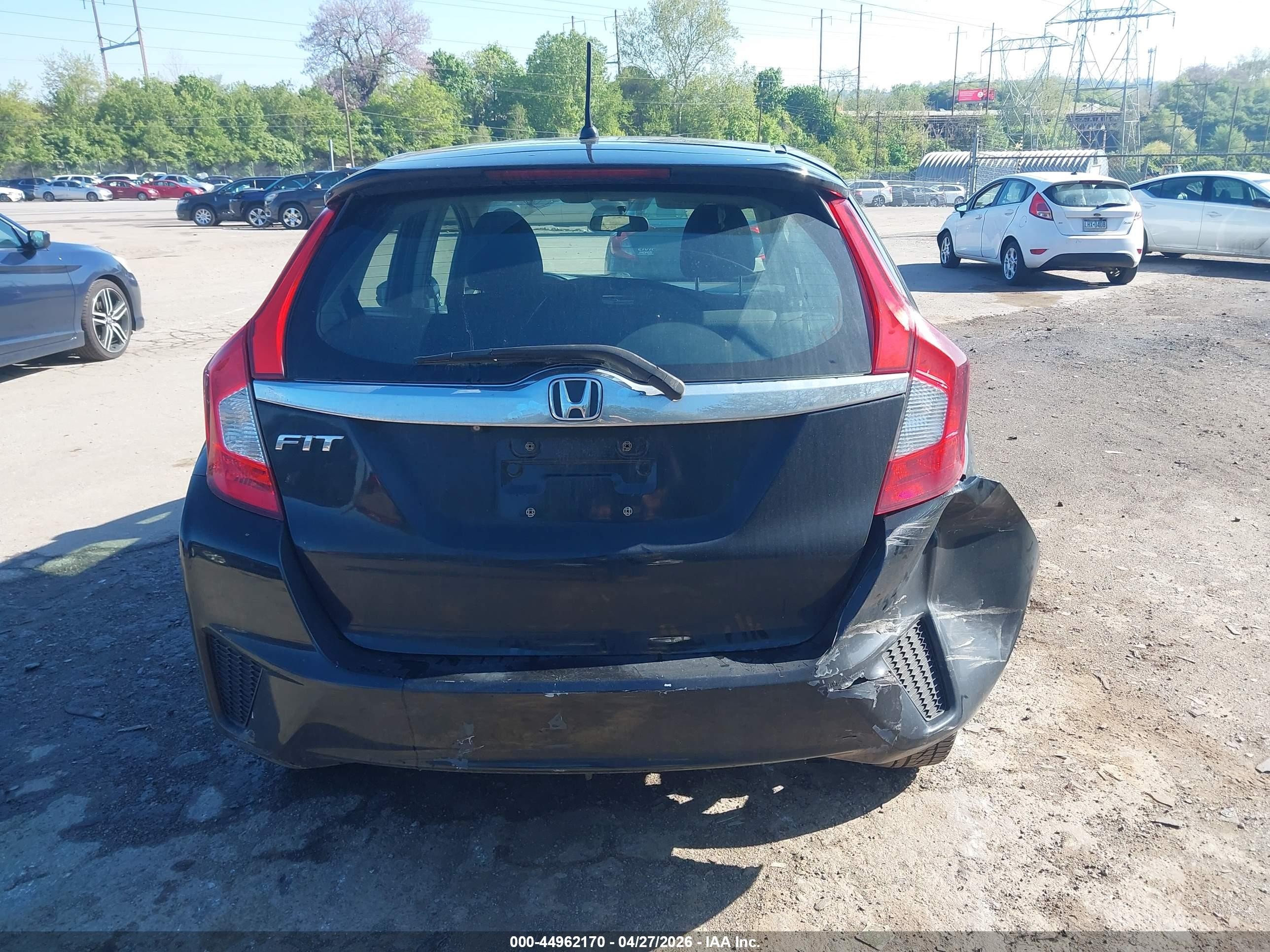 2015 Honda Fit Ex/ex-l Черный vin: 3HGGK5H84FM749777