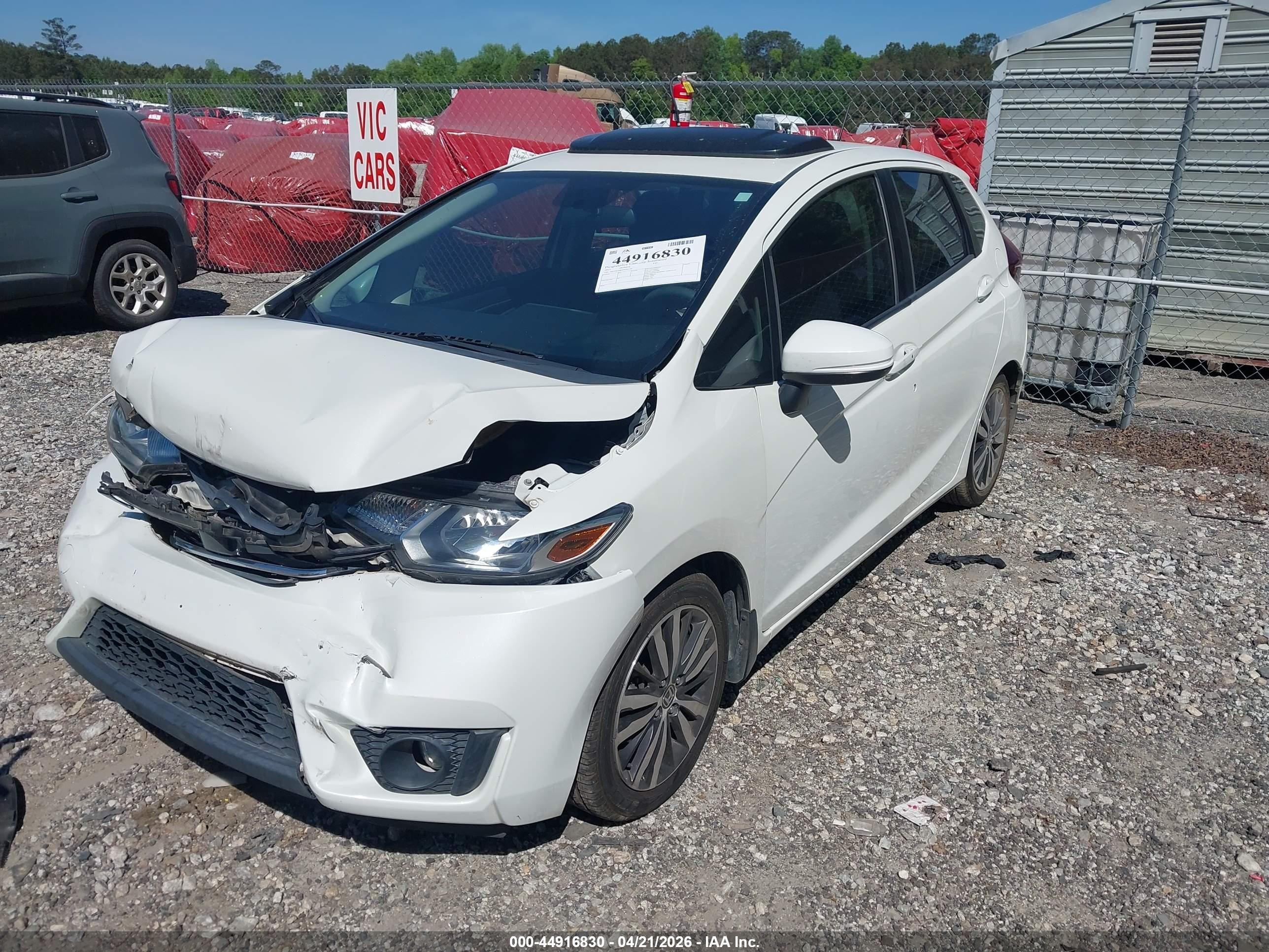 2015 Honda Fit Ex/ex-l Белый vin: 3HGGK5H84FM752159