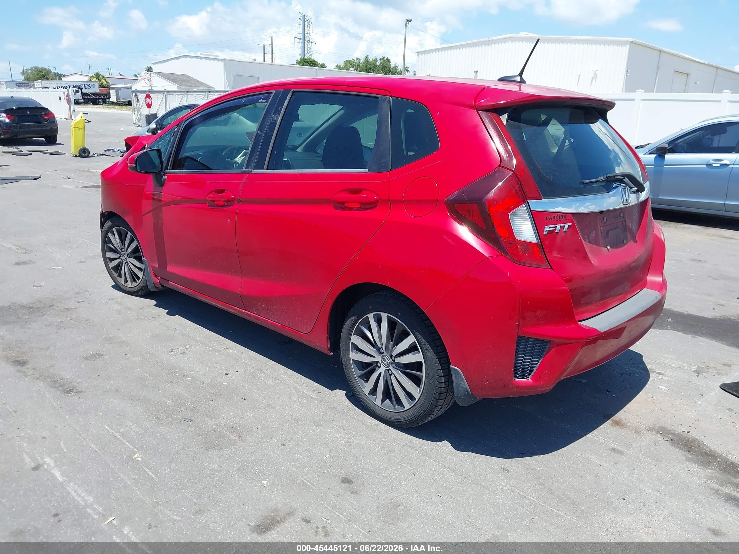2015 Honda Fit Ex/ex-l Red vin: 3HGGK5H84FM755319
