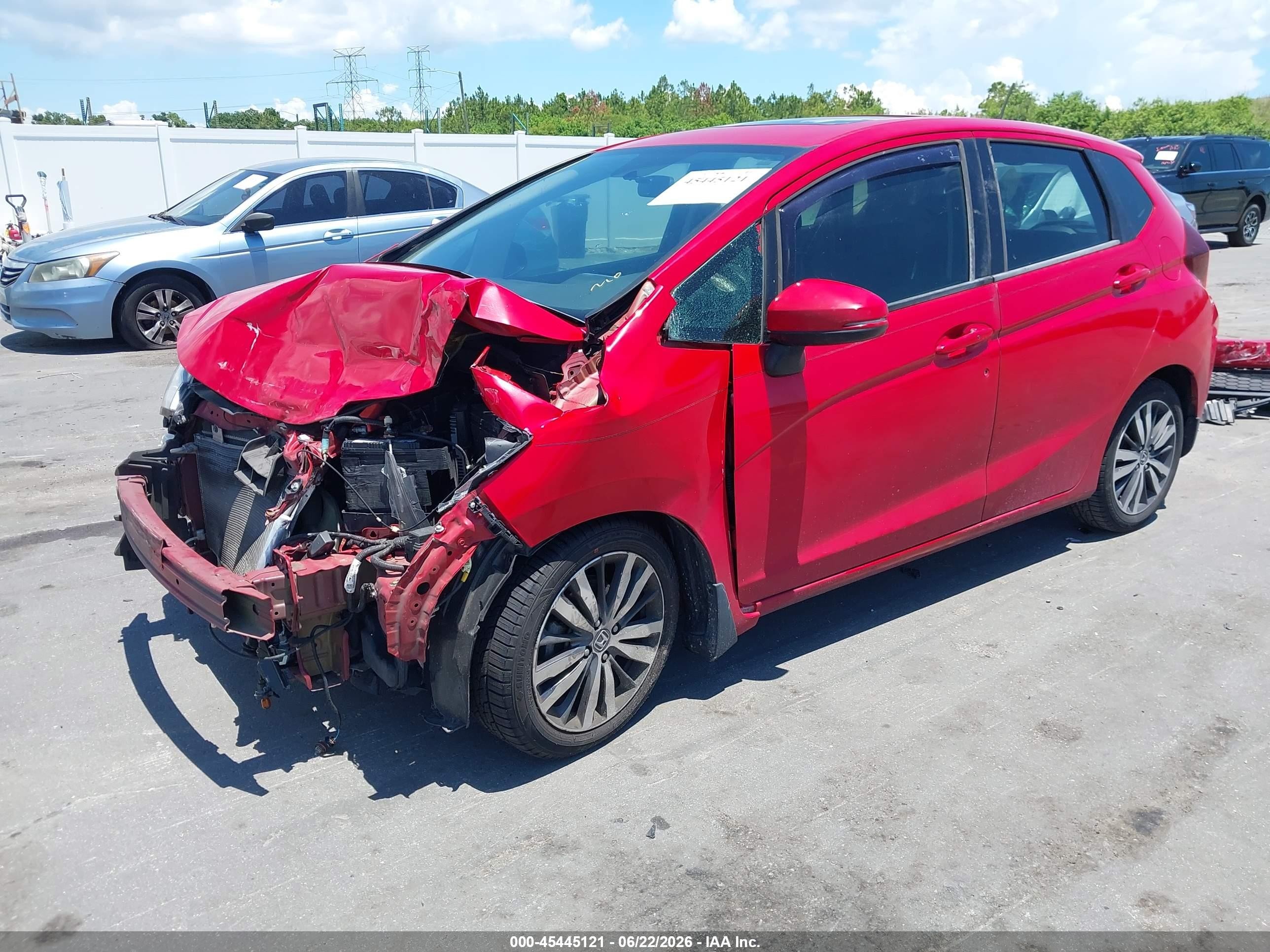 2015 Honda Fit Ex/ex-l Red vin: 3HGGK5H84FM755319
