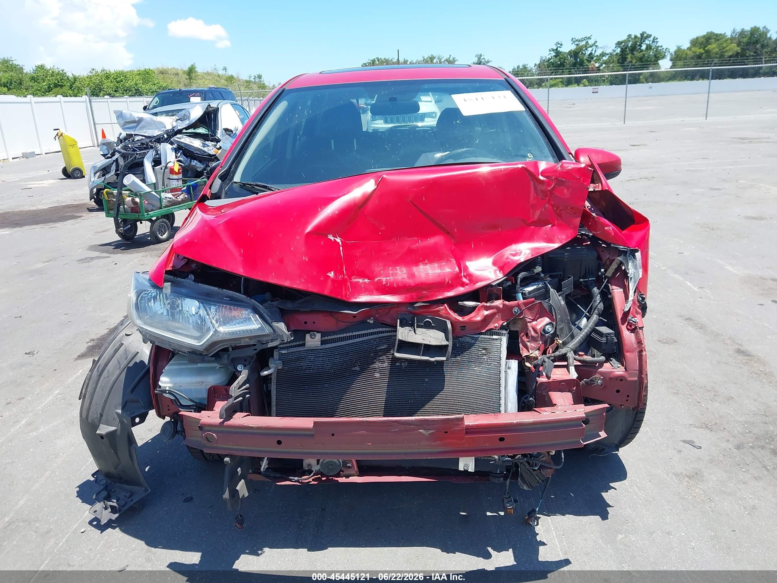 2015 Honda Fit Ex/ex-l Red vin: 3HGGK5H84FM755319