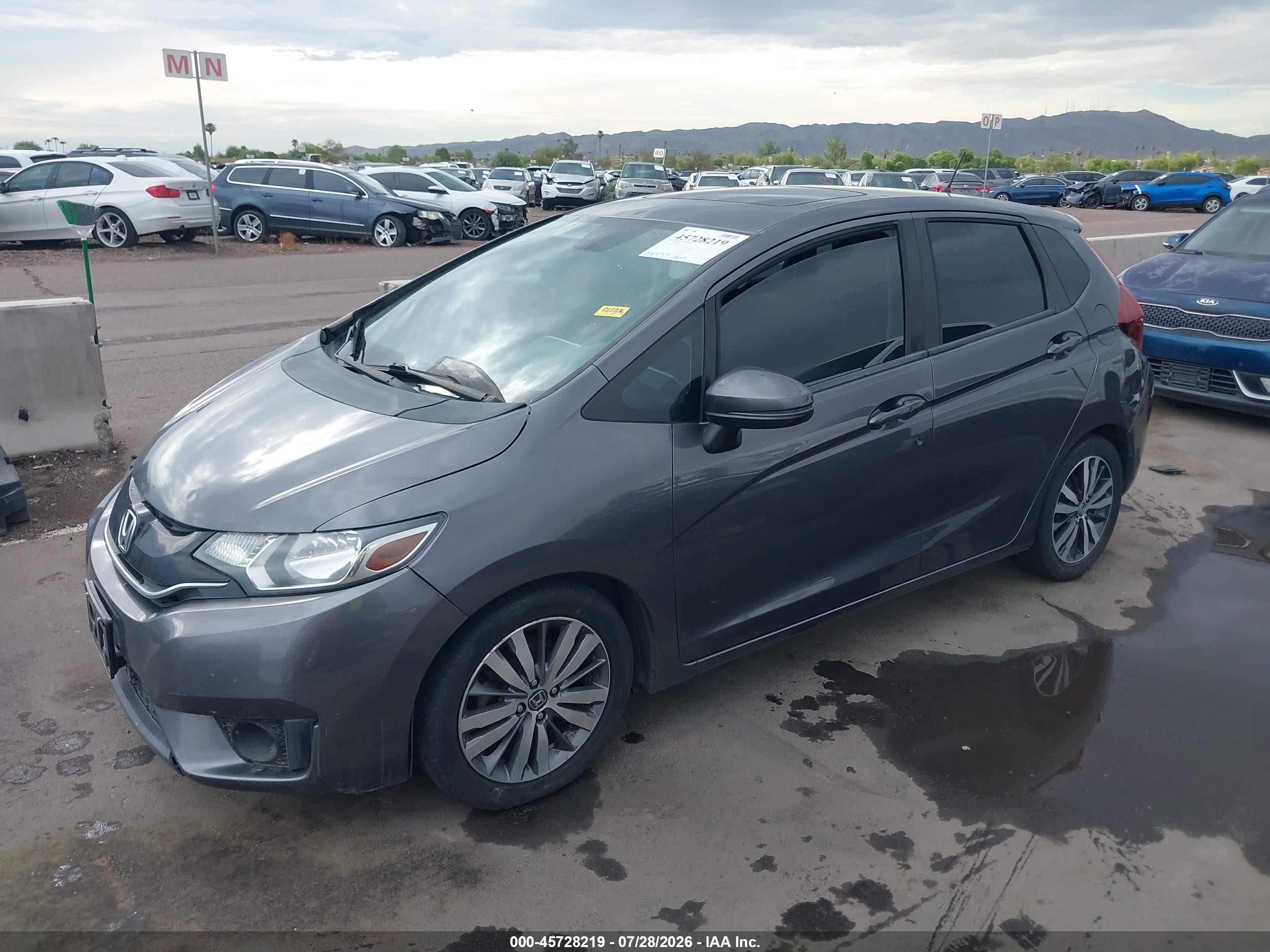 2015 Honda Fit Ex/ex-l Gray vin: 3HGGK5H84FM770953