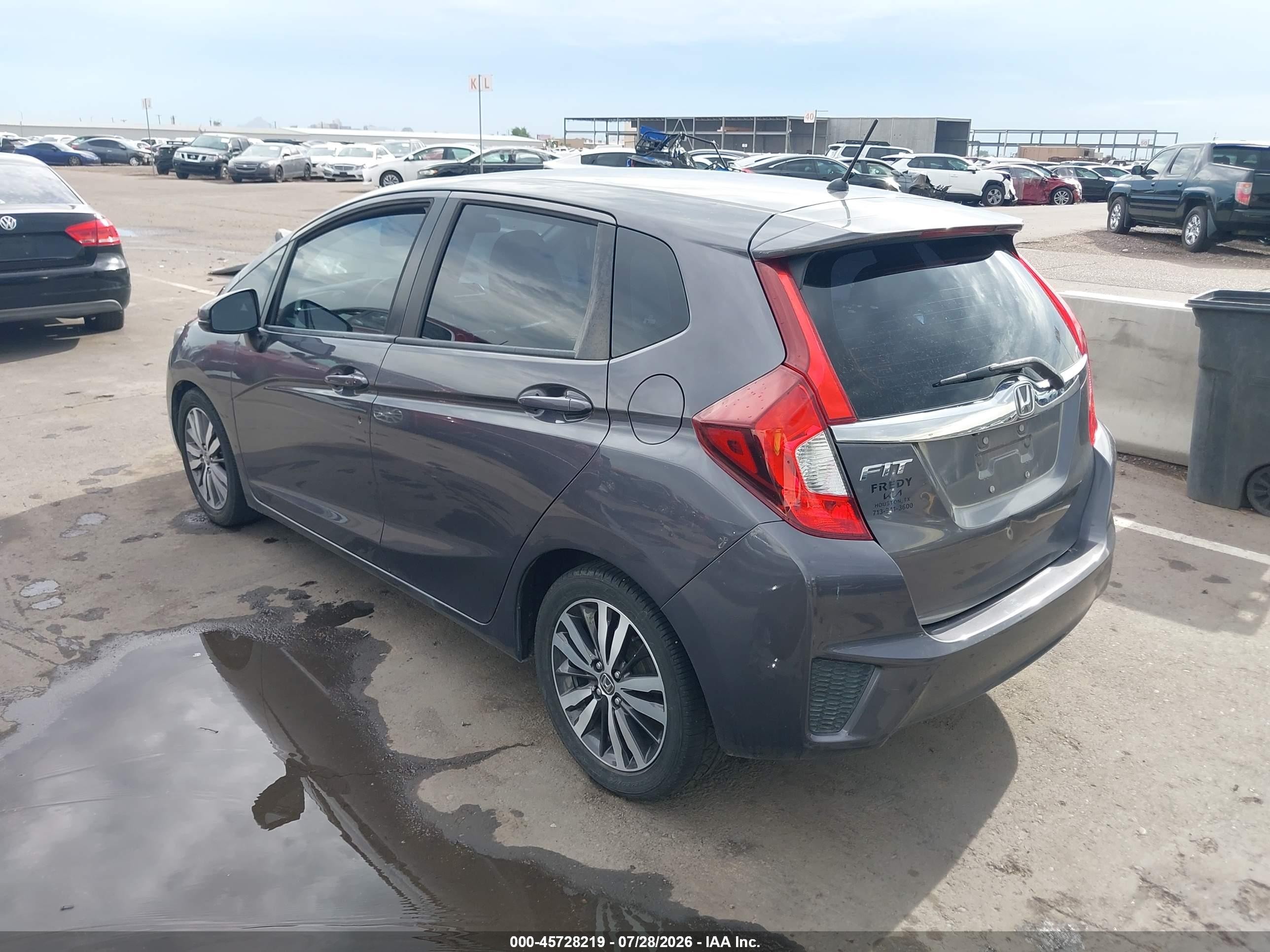 2015 Honda Fit Ex/ex-l Gray vin: 3HGGK5H84FM770953