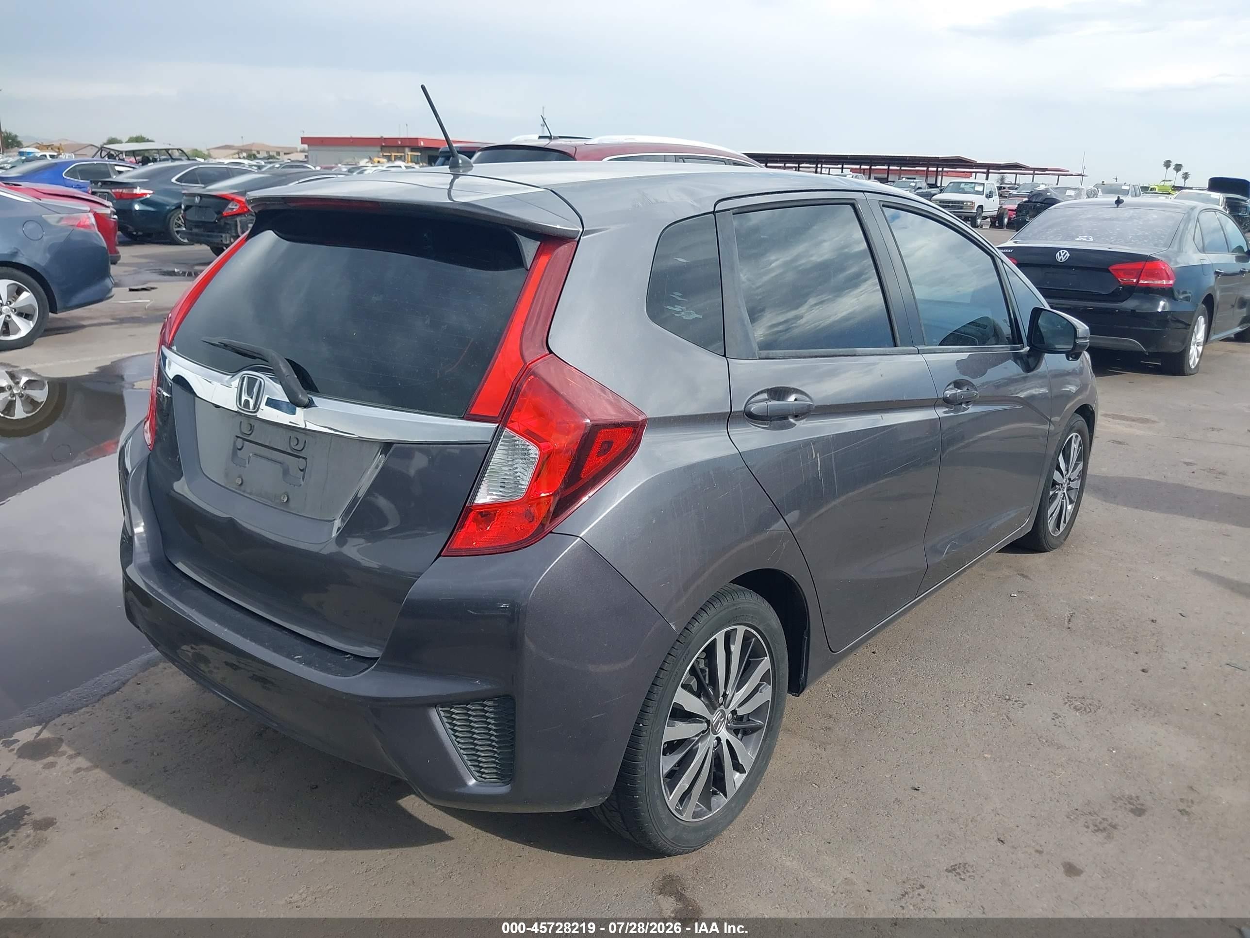 2015 Honda Fit Ex/ex-l Gray vin: 3HGGK5H84FM770953