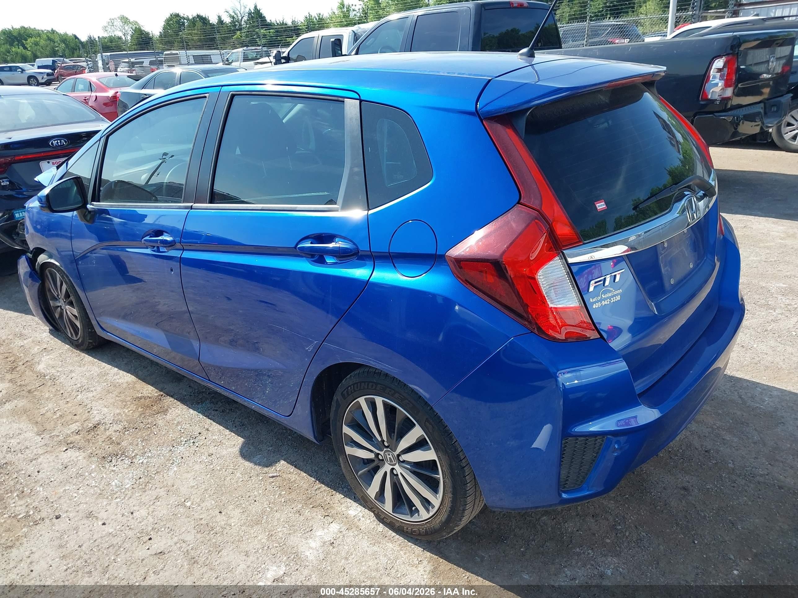2015 Honda Fit Ex/ex-l Синий vin: 3HGGK5H84FM771200