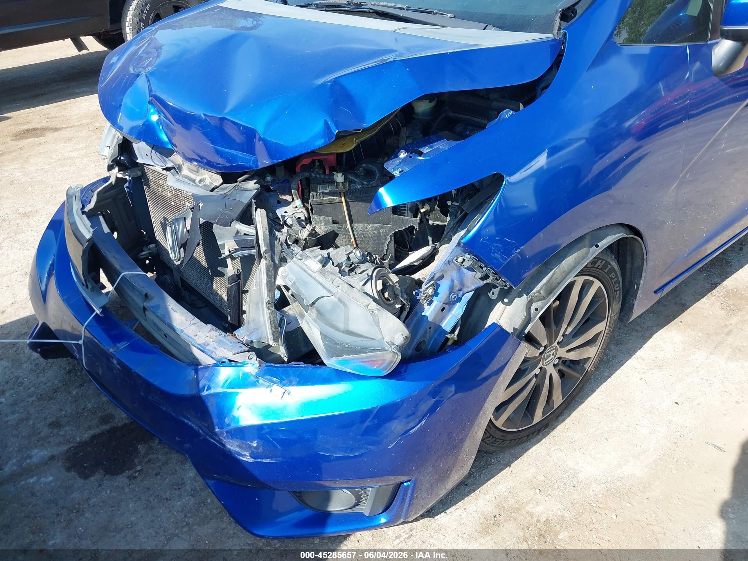 2015 Honda Fit Ex/ex-l Синий vin: 3HGGK5H84FM771200