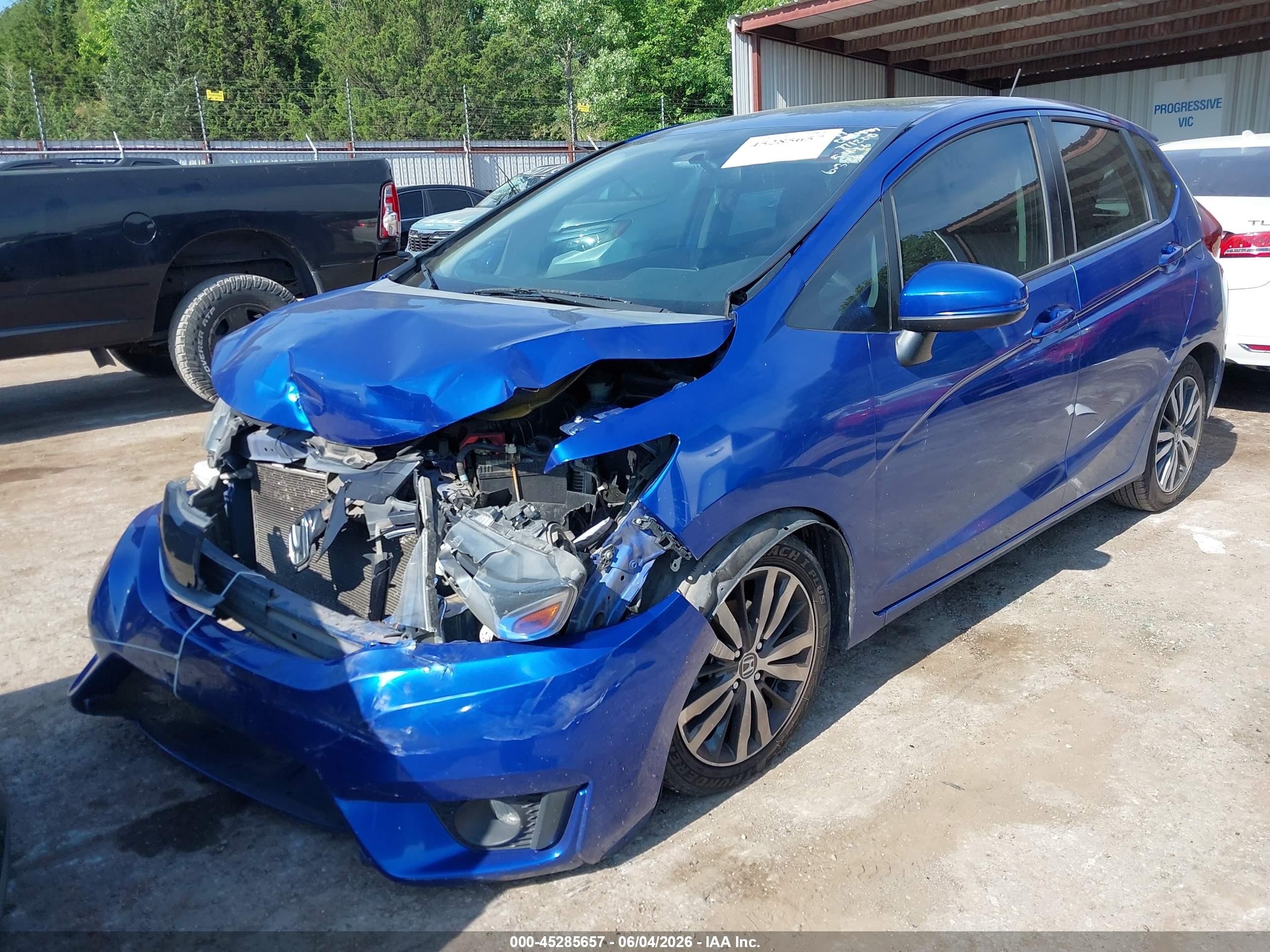 2015 Honda Fit Ex/ex-l Синий vin: 3HGGK5H84FM771200