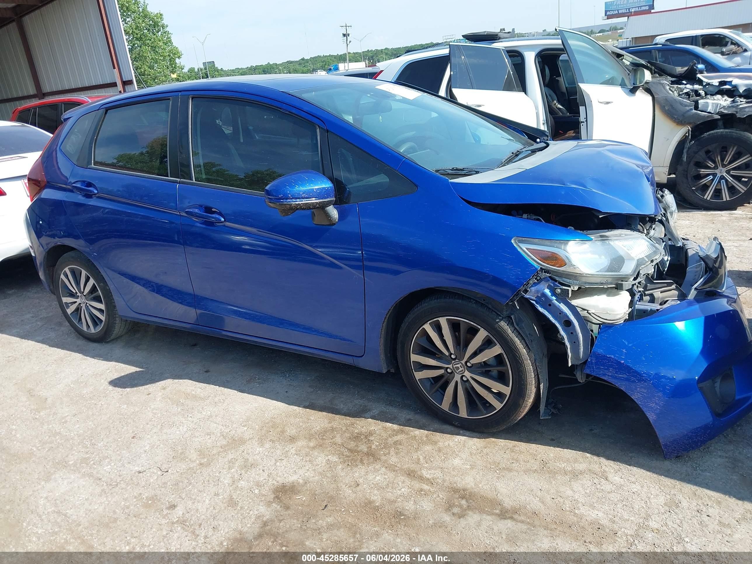 2015 Honda Fit Ex/ex-l Синий vin: 3HGGK5H84FM771200