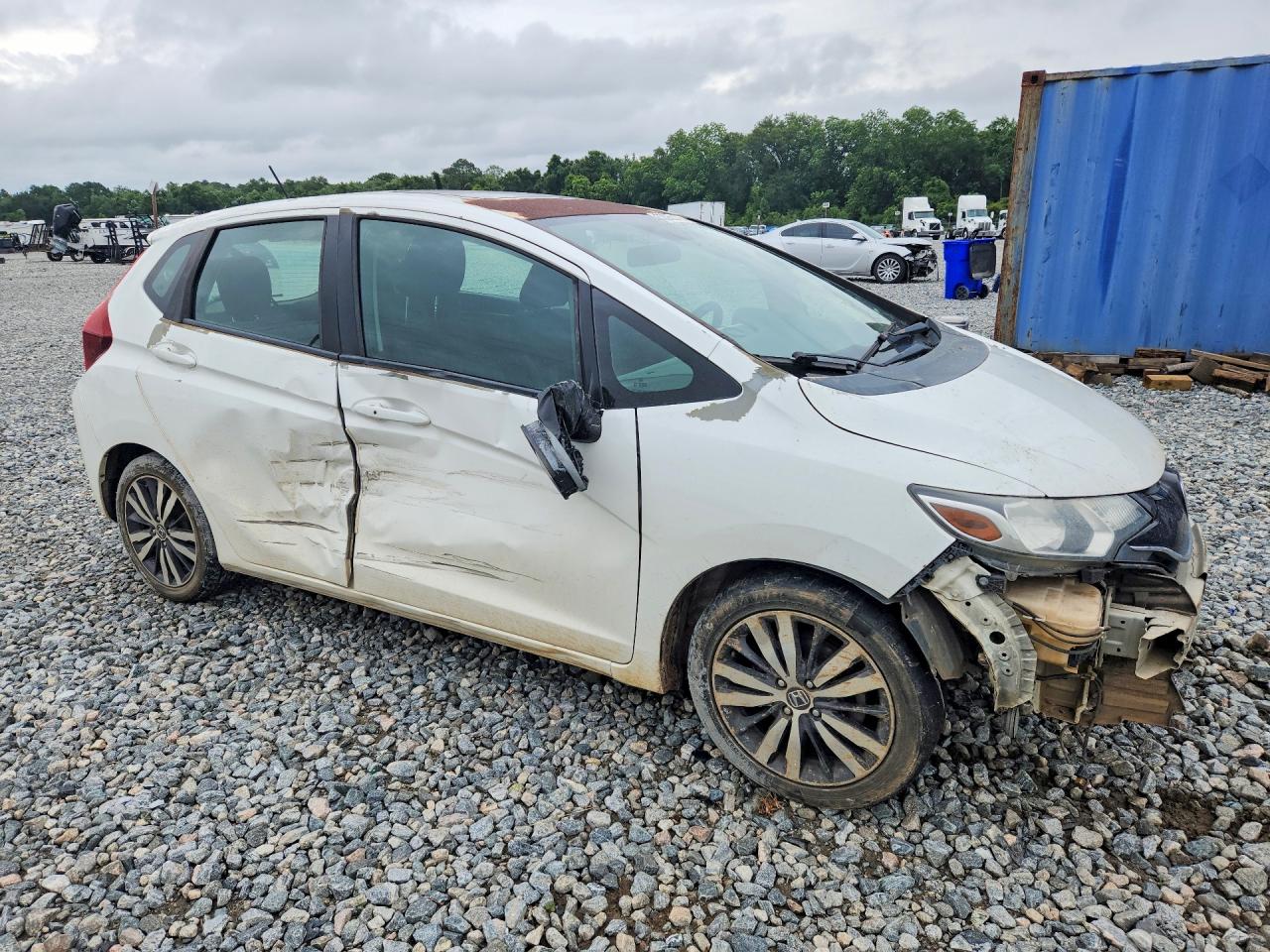 2015 Honda Fit Ex White vin: 3HGGK5H84FM771259