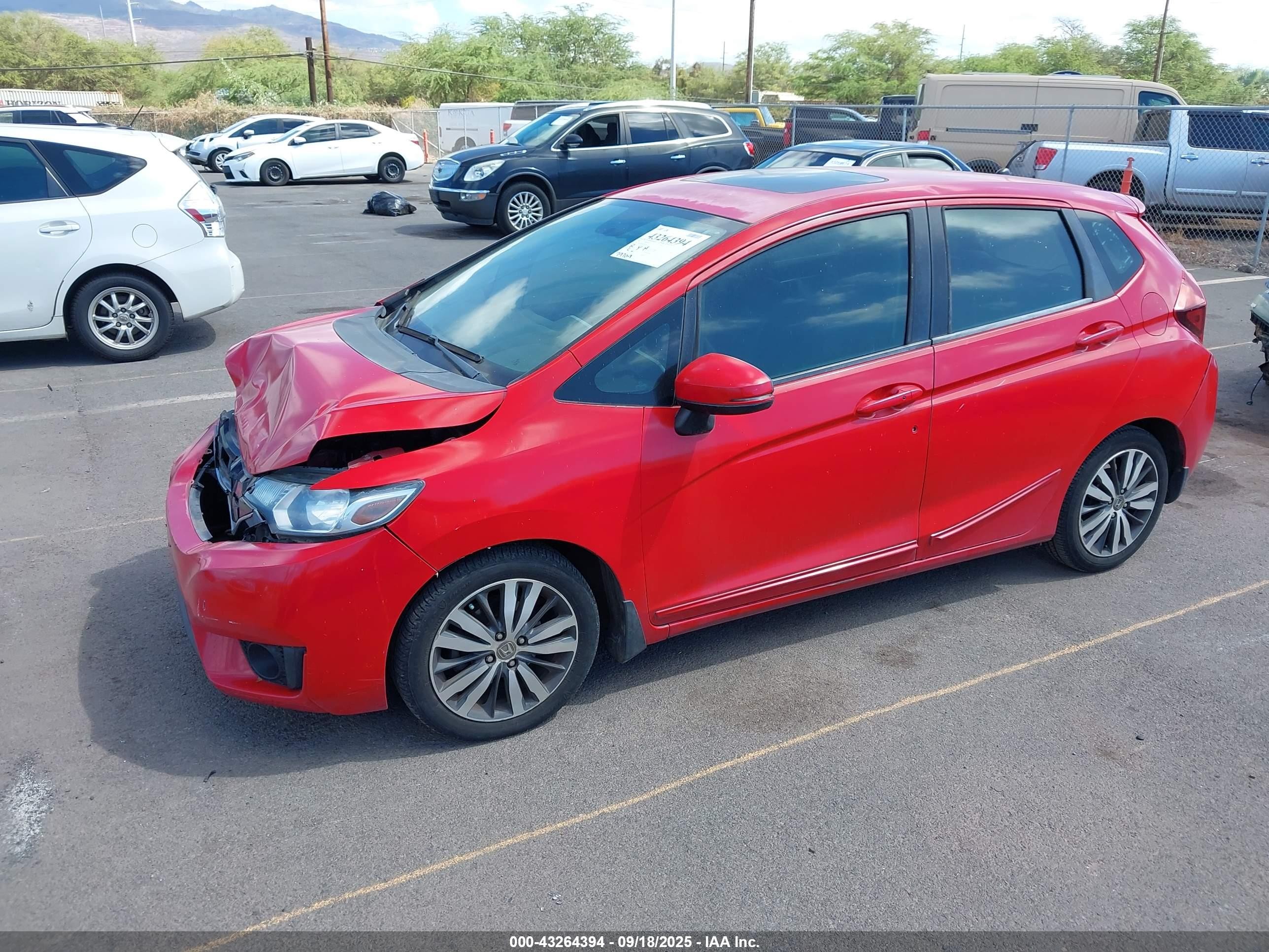 2015 Honda Fit Ex/ex-l Красный vin: 3HGGK5H84FM774534