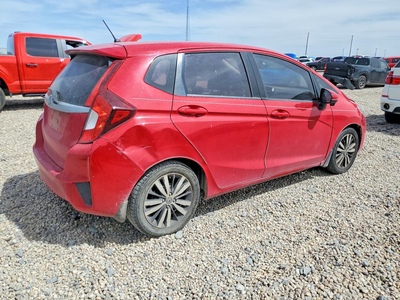 2015 Honda Fit Ex Red vin: 3HGGK5H84FM785808