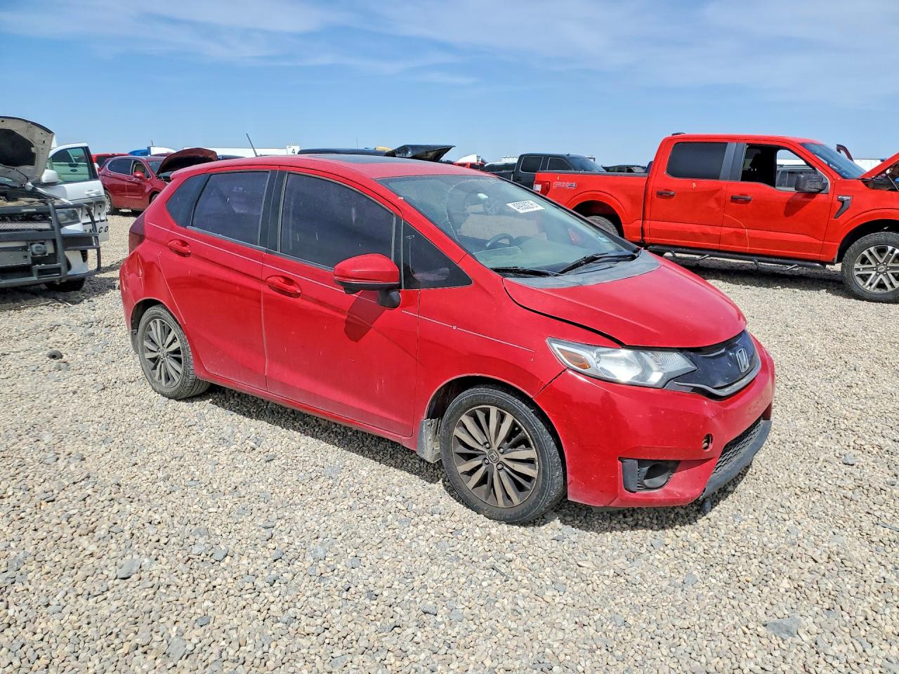 2015 Honda Fit Ex Red vin: 3HGGK5H84FM785808