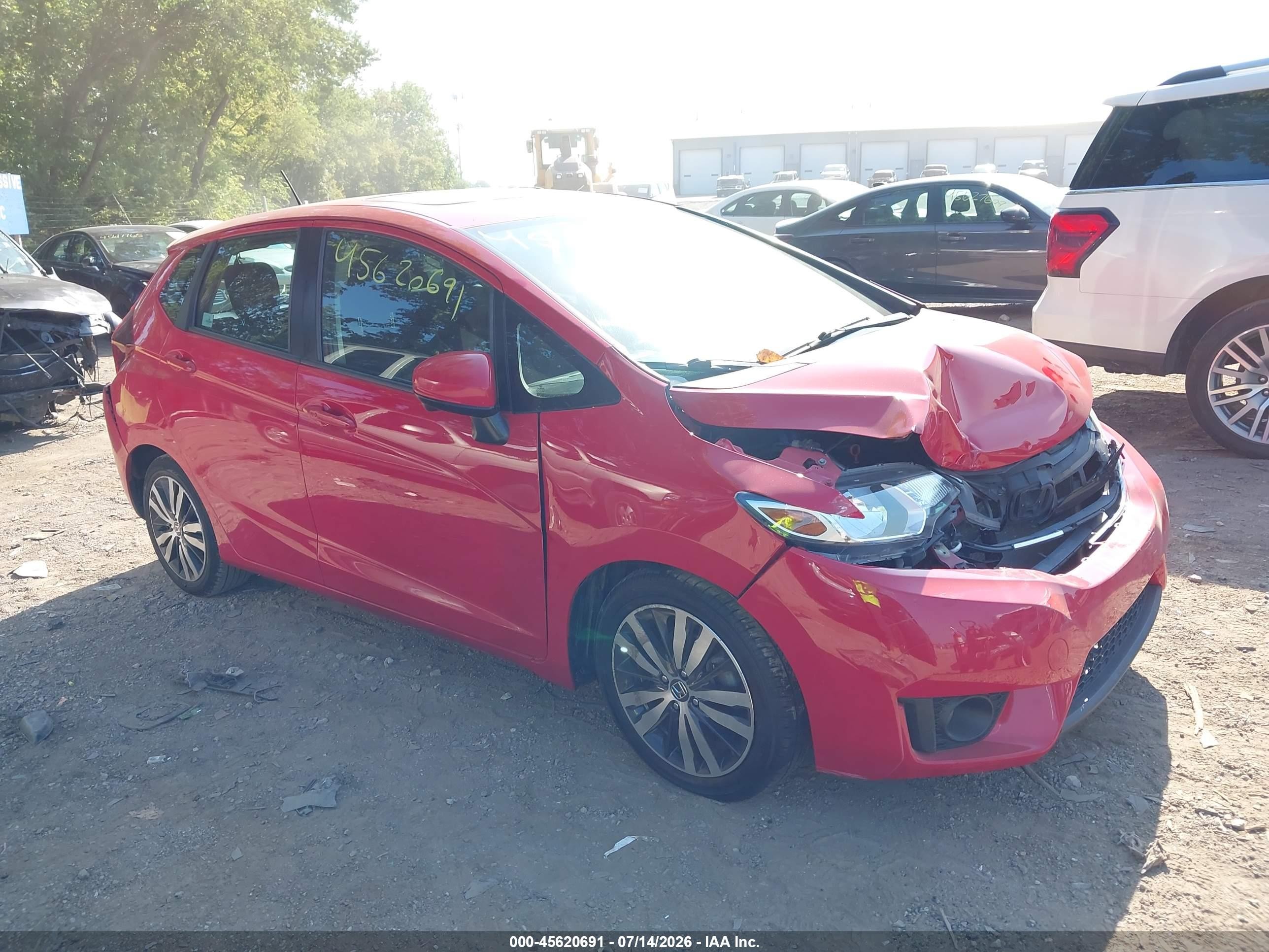 2015 Honda Fit Ex/ex-l Red vin: 3HGGK5H85FM711071