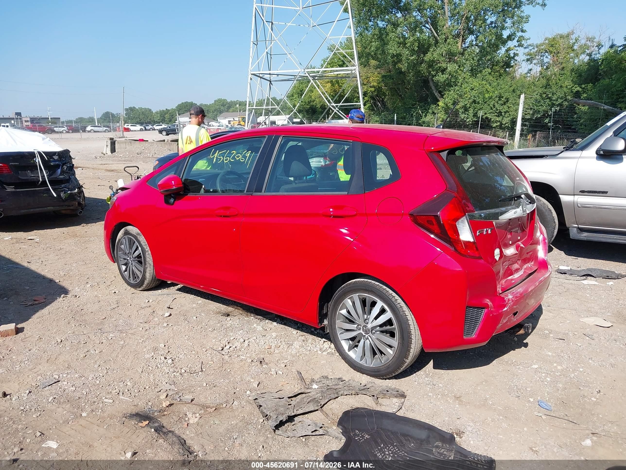 2015 Honda Fit Ex/ex-l Red vin: 3HGGK5H85FM711071