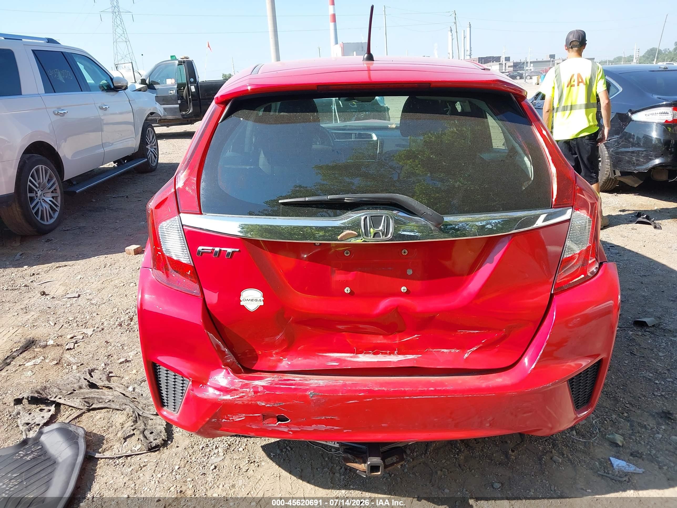 2015 Honda Fit Ex/ex-l Red vin: 3HGGK5H85FM711071