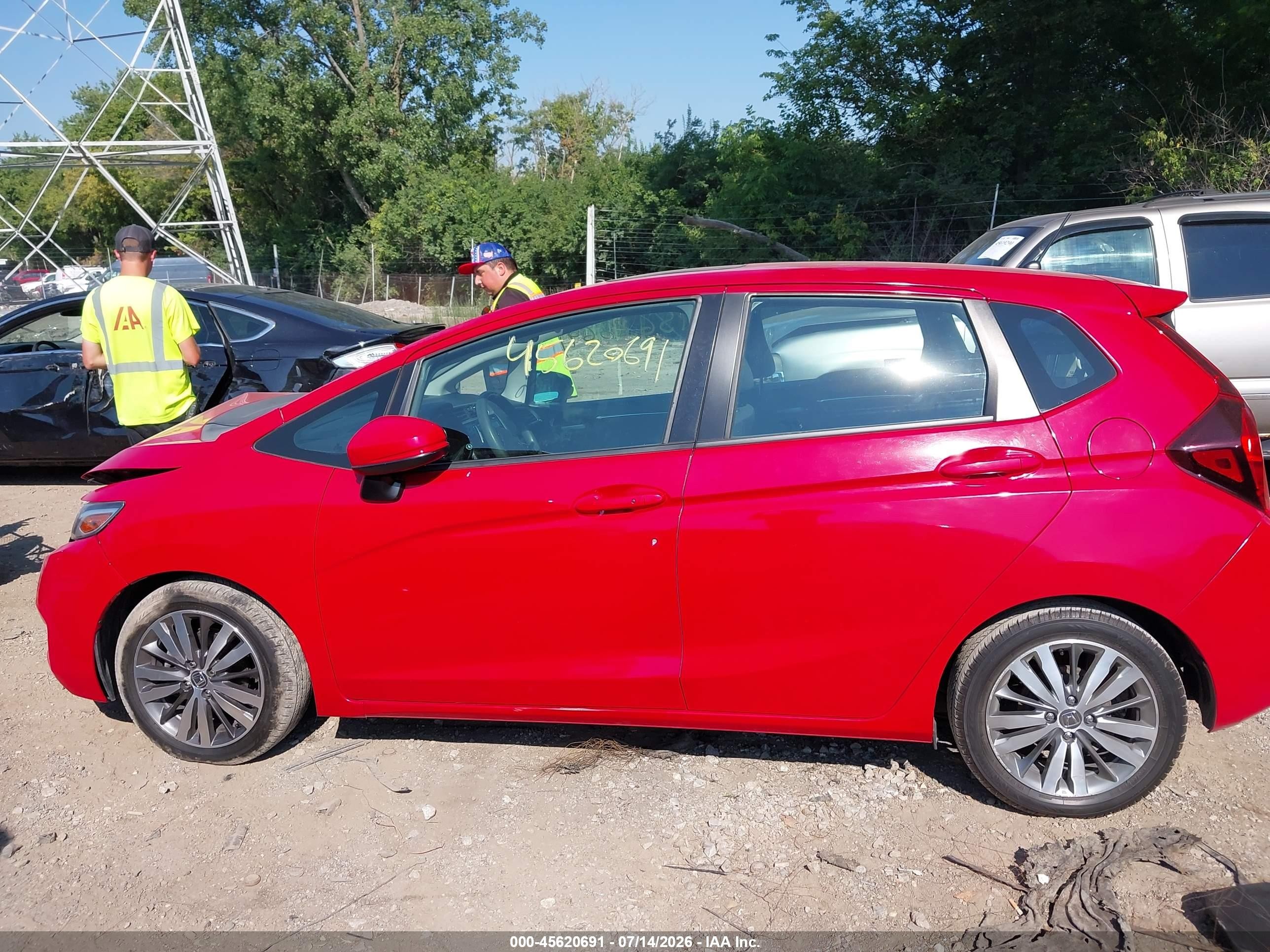 2015 Honda Fit Ex/ex-l Red vin: 3HGGK5H85FM711071