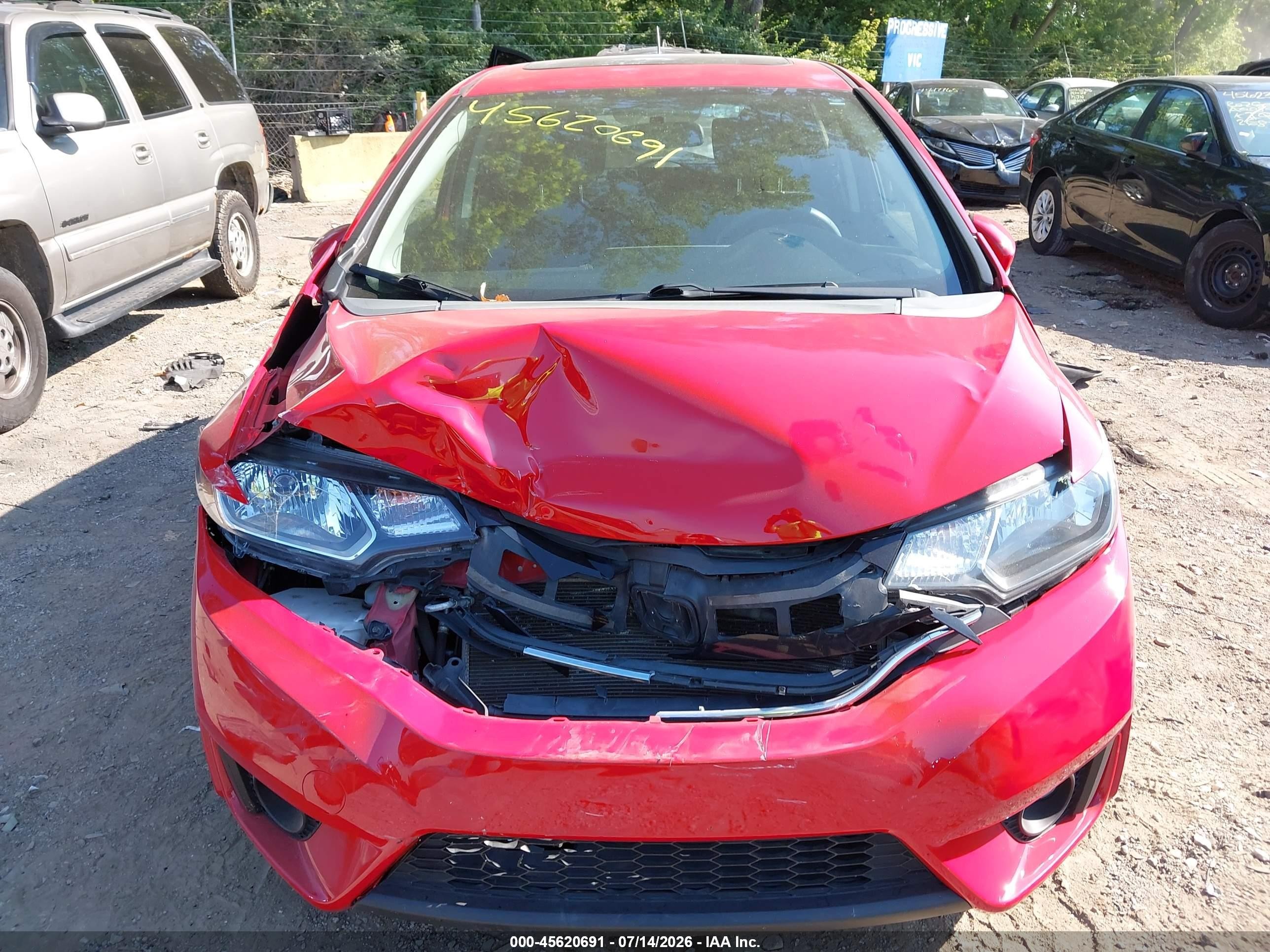 2015 Honda Fit Ex/ex-l Red vin: 3HGGK5H85FM711071