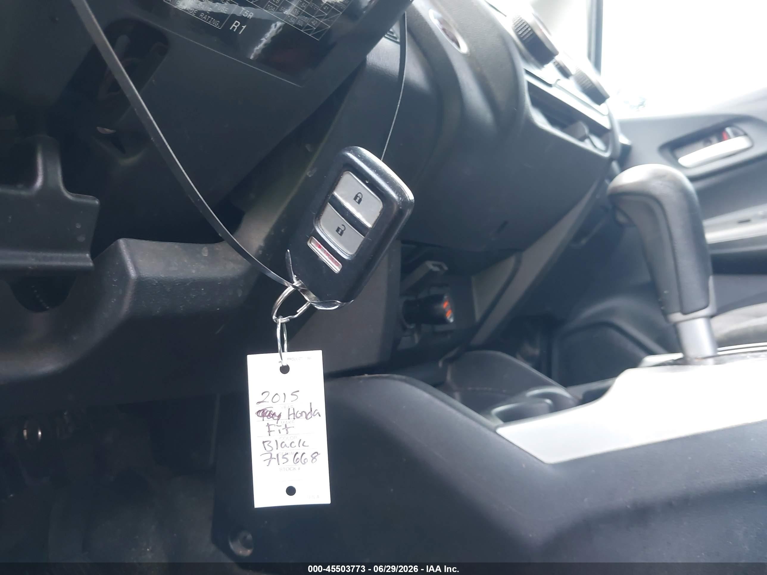 2015 Honda Fit Ex/ex-l Black vin: 3HGGK5H85FM715668