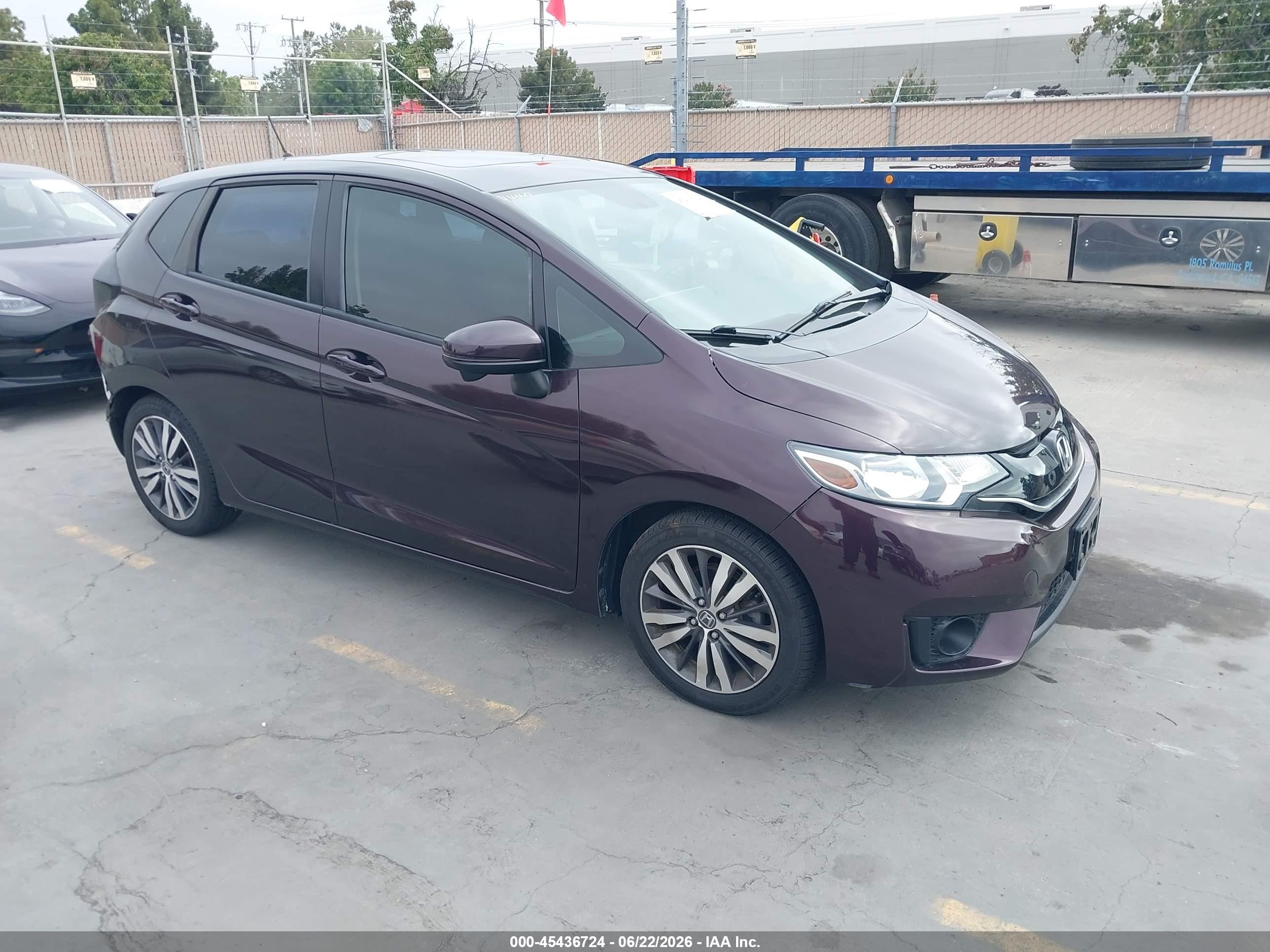 2015 Honda Fit Ex/ex-l Purple vin: 3HGGK5H85FM717484