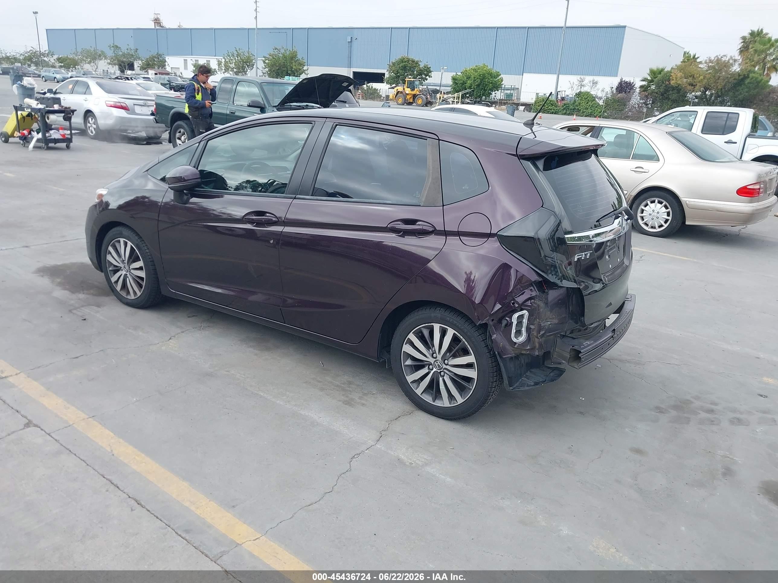 2015 Honda Fit Ex/ex-l Purple vin: 3HGGK5H85FM717484