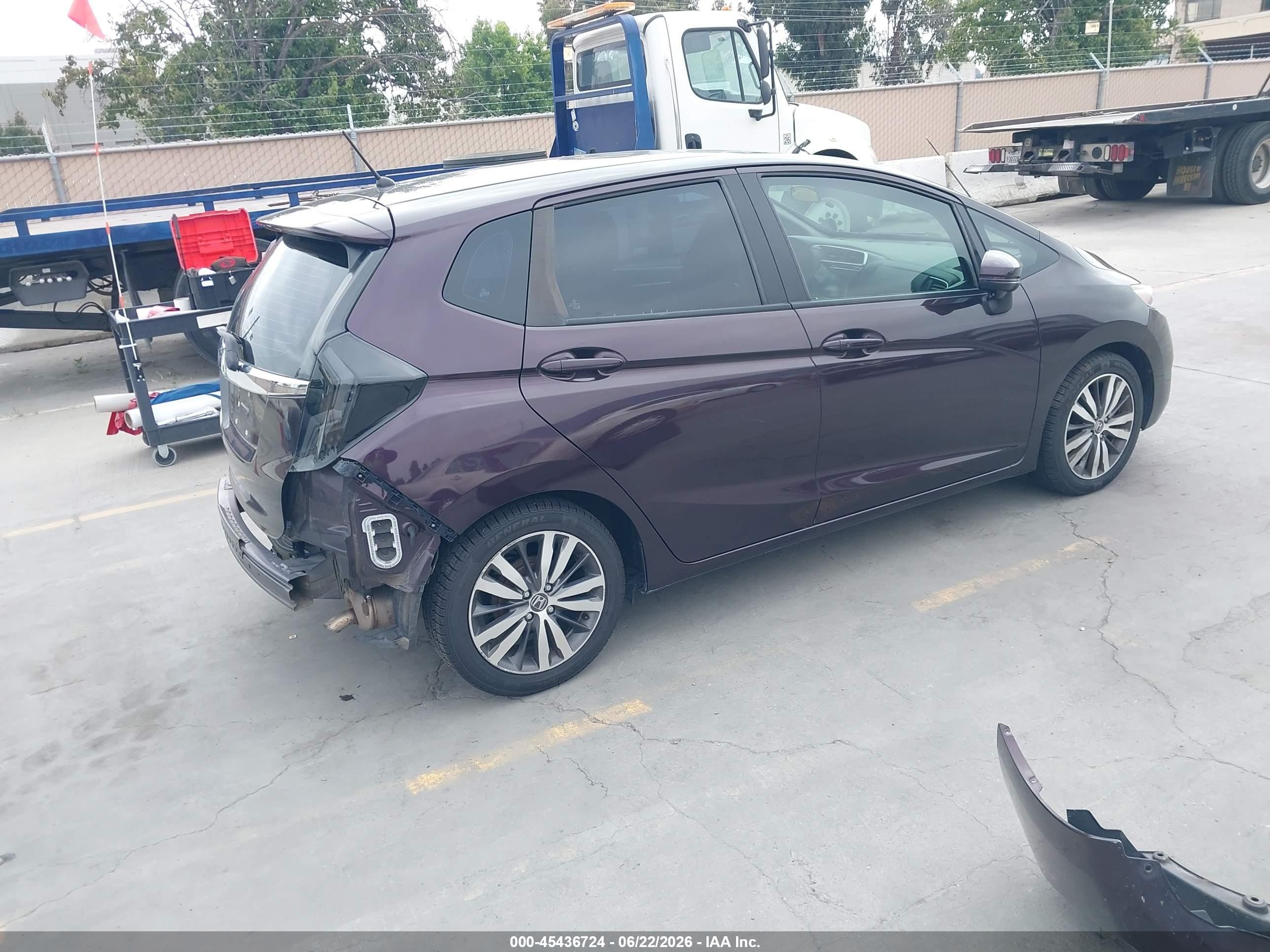 2015 Honda Fit Ex/ex-l Purple vin: 3HGGK5H85FM717484