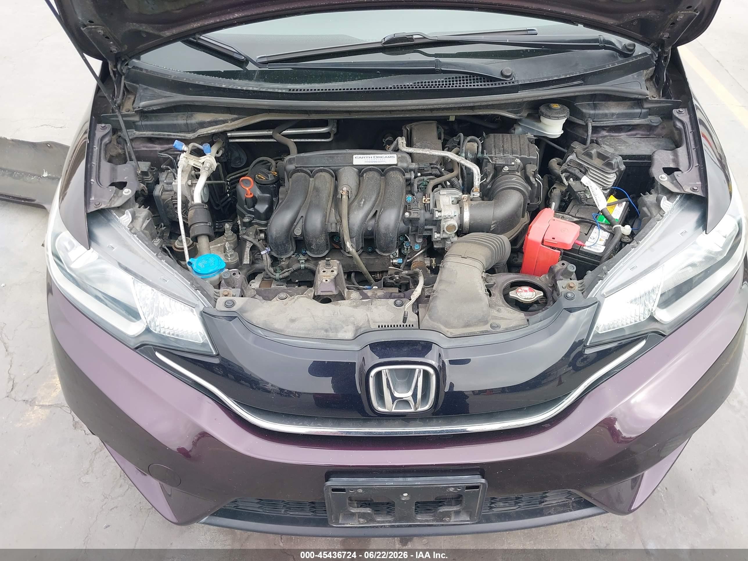 2015 Honda Fit Ex/ex-l Purple vin: 3HGGK5H85FM717484