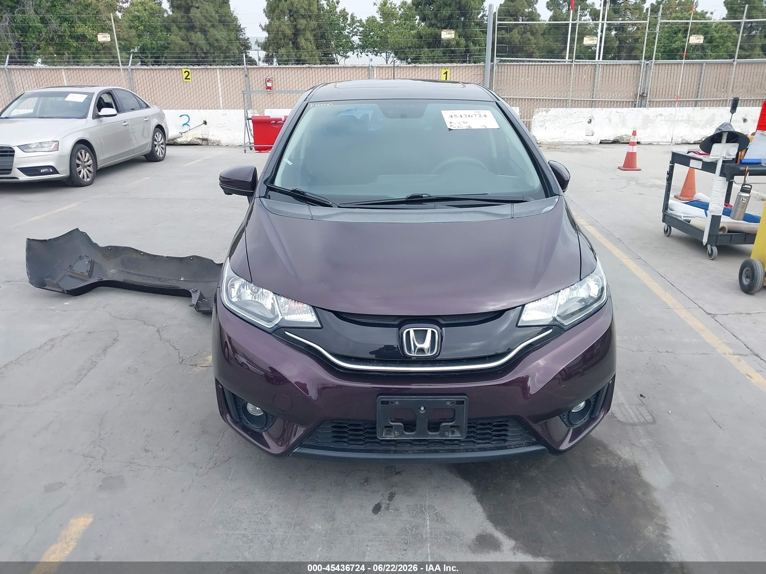2015 Honda Fit Ex/ex-l Purple vin: 3HGGK5H85FM717484