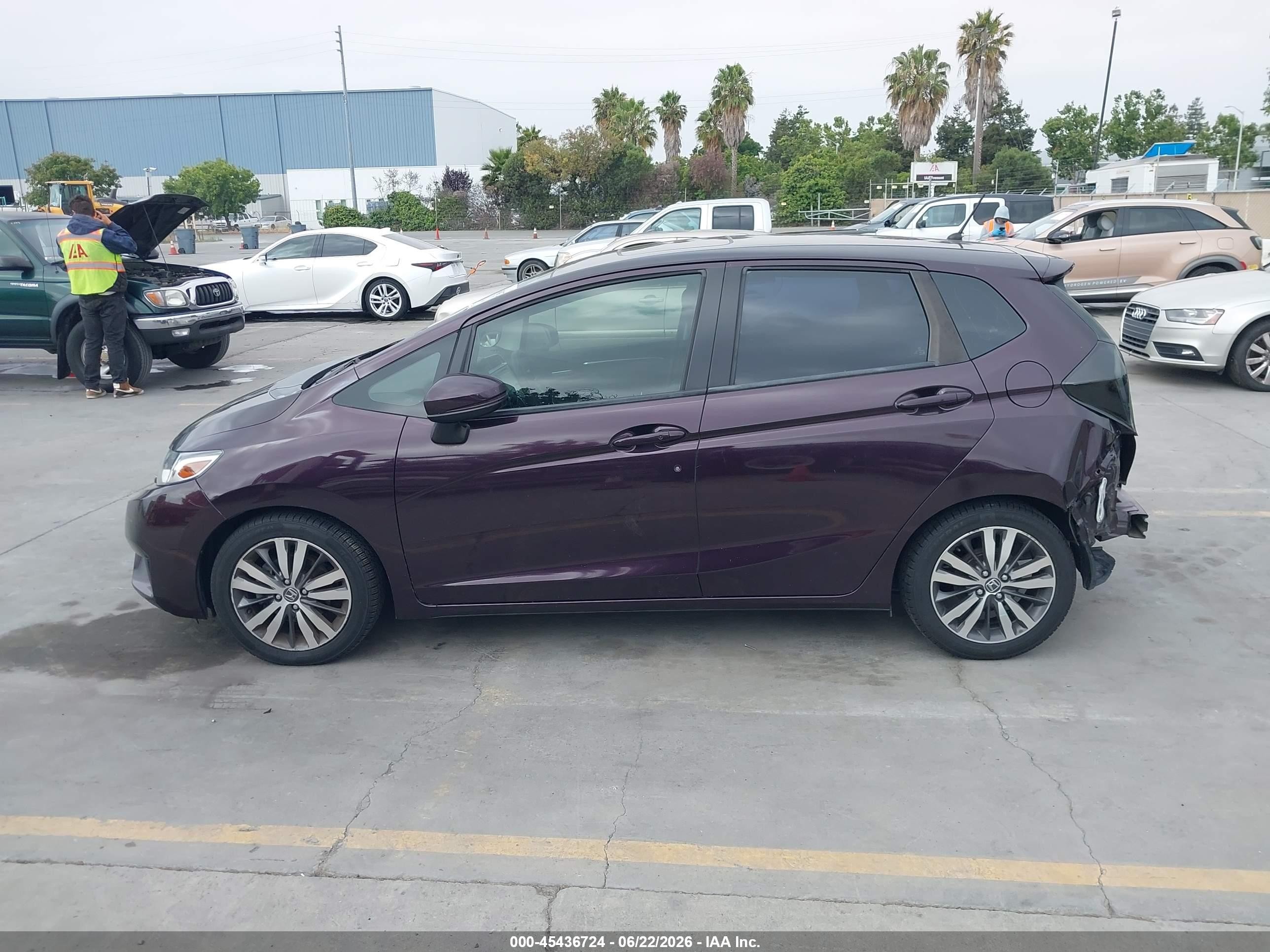 2015 Honda Fit Ex/ex-l Purple vin: 3HGGK5H85FM717484