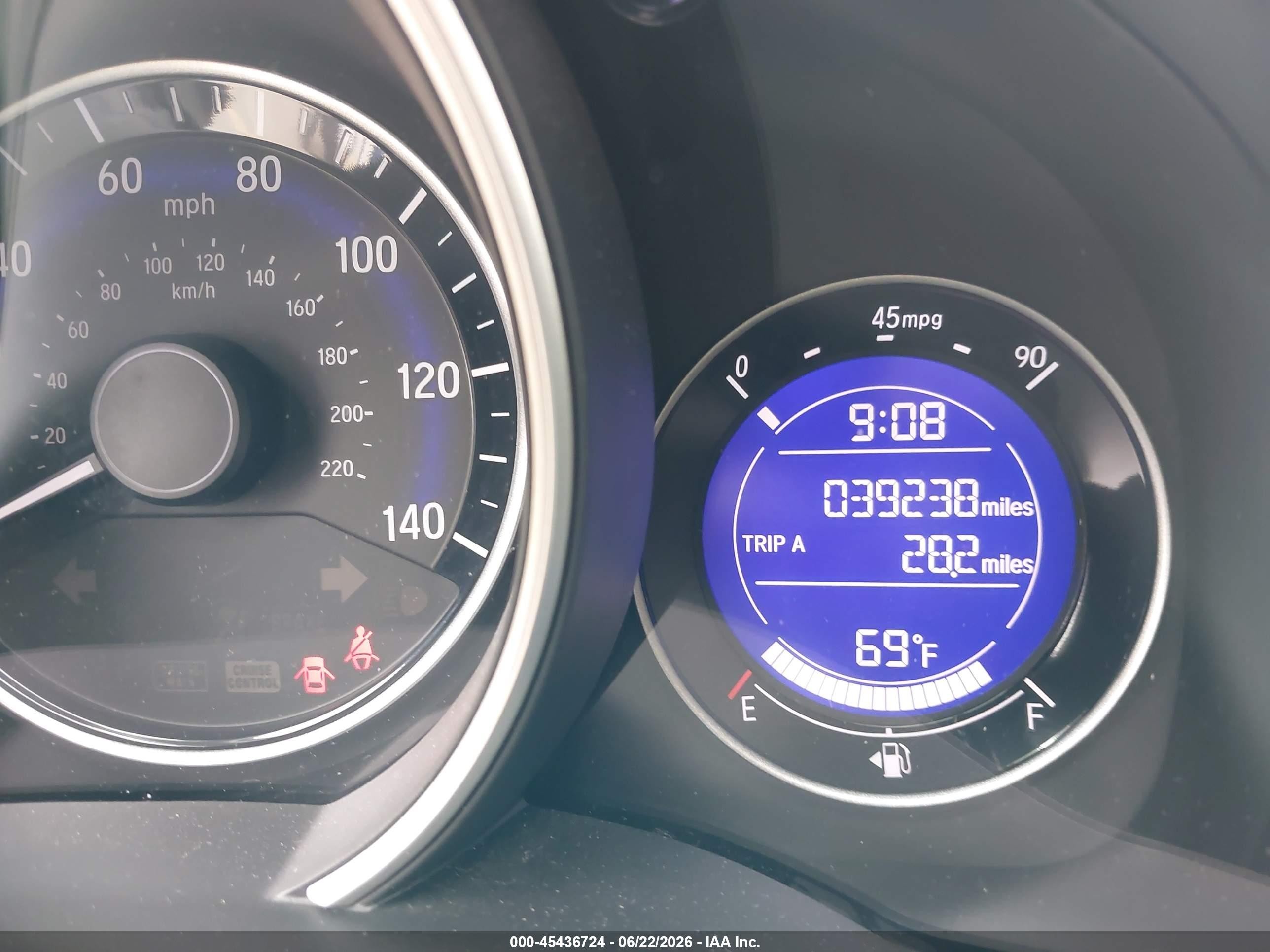 2015 Honda Fit Ex/ex-l Purple vin: 3HGGK5H85FM717484