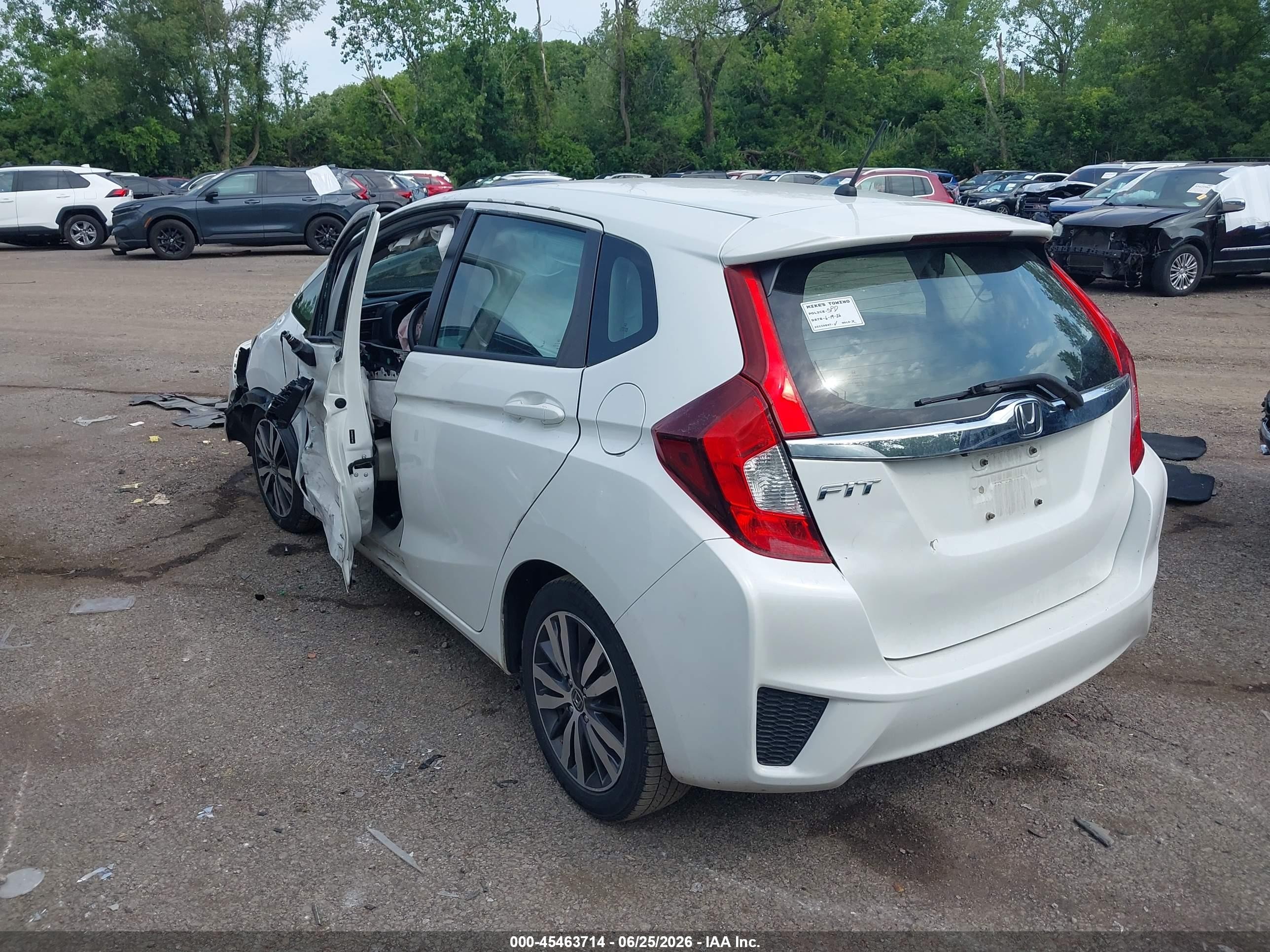 2015 Honda Fit Ex/ex-l White vin: 3HGGK5H85FM718649