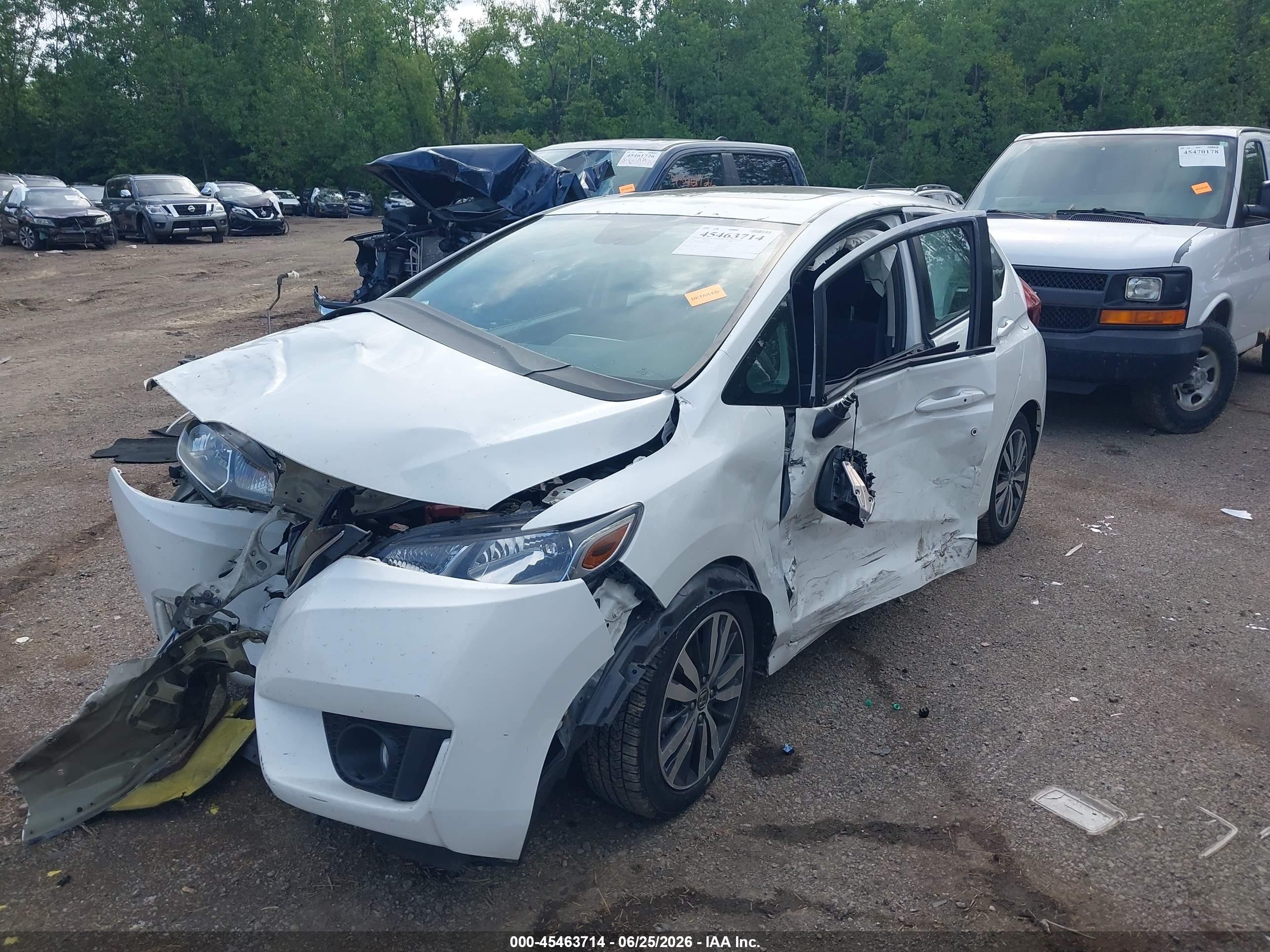 2015 Honda Fit Ex/ex-l White vin: 3HGGK5H85FM718649