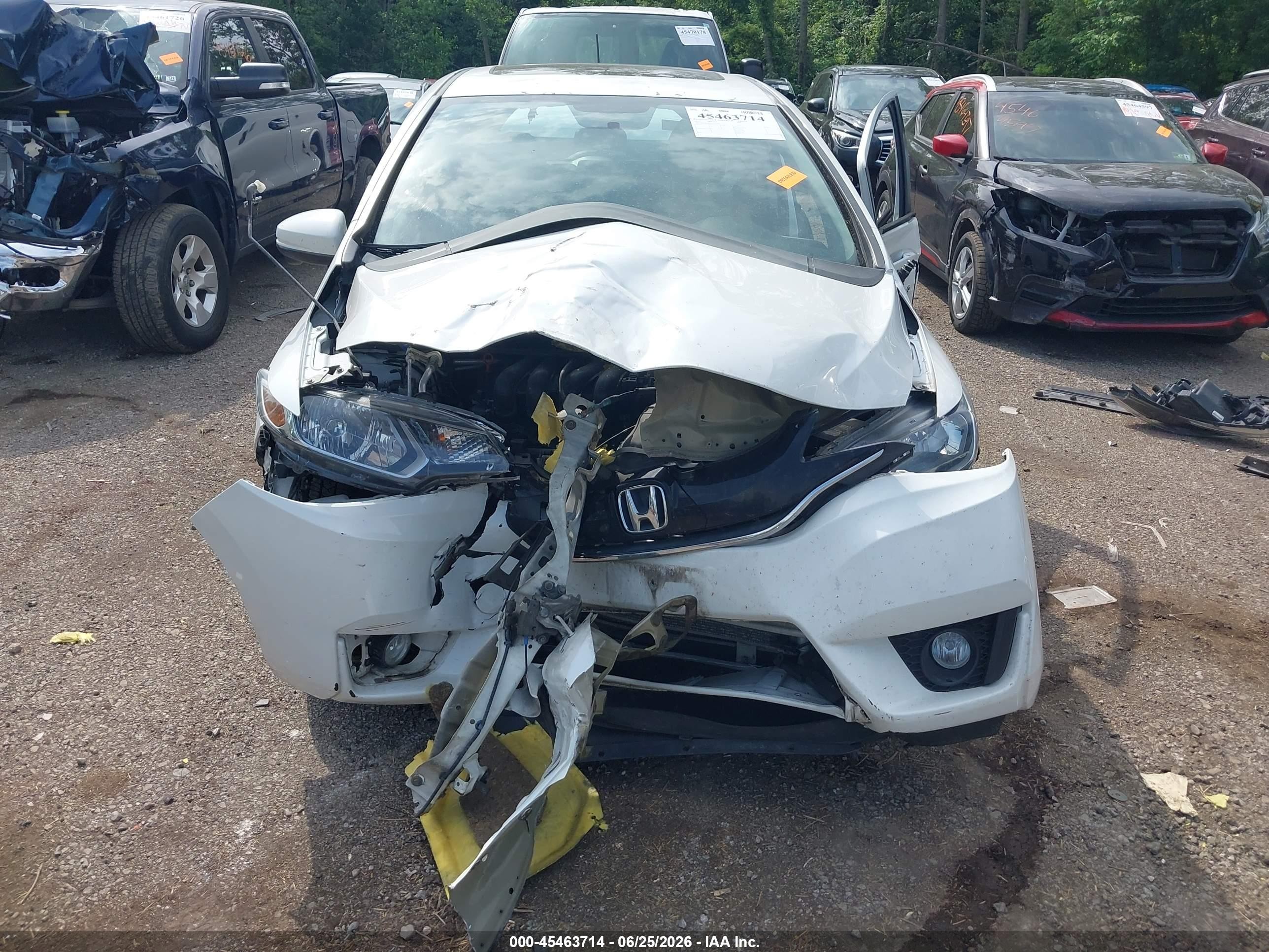 2015 Honda Fit Ex/ex-l White vin: 3HGGK5H85FM718649