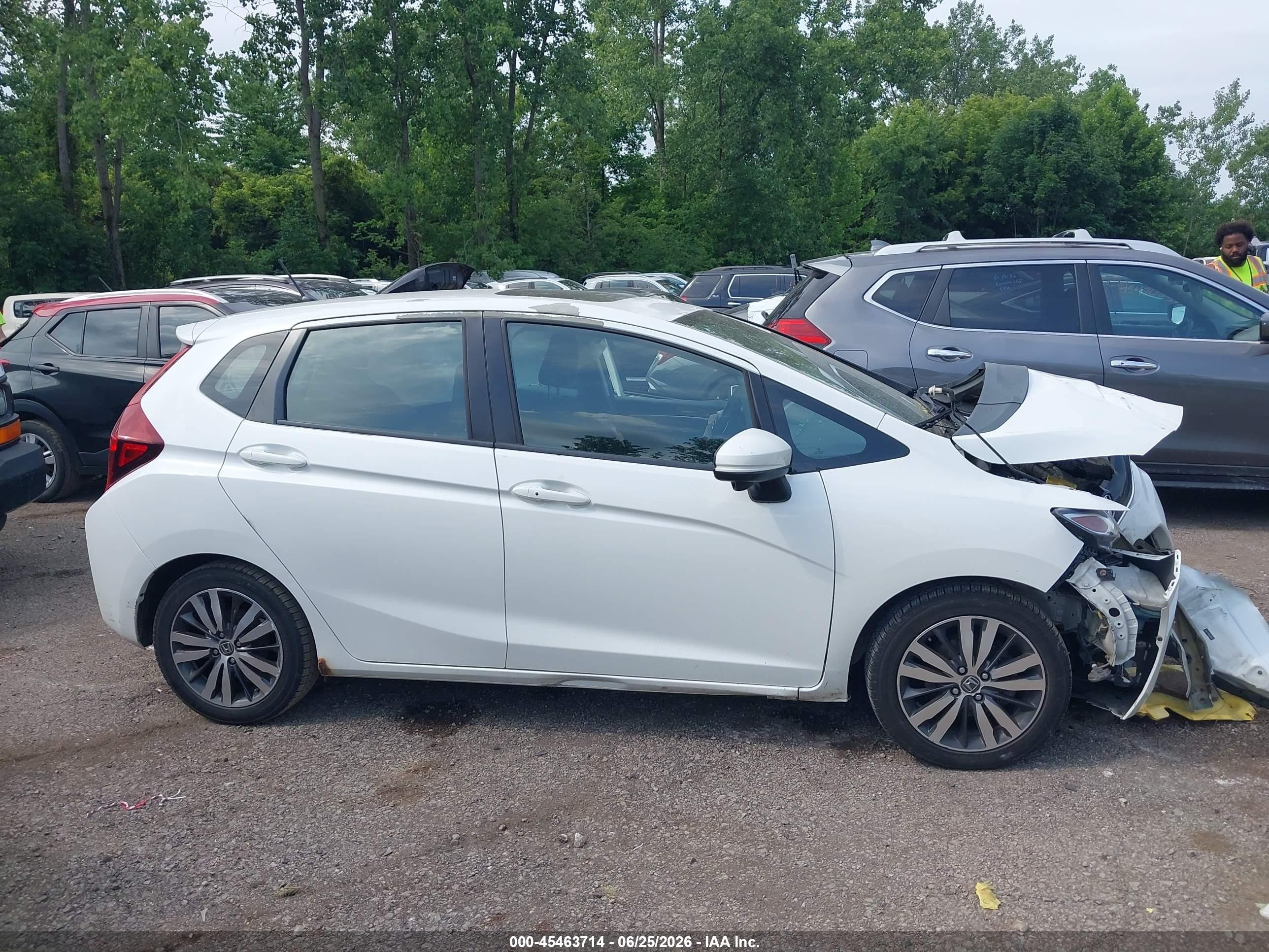 2015 Honda Fit Ex/ex-l White vin: 3HGGK5H85FM718649