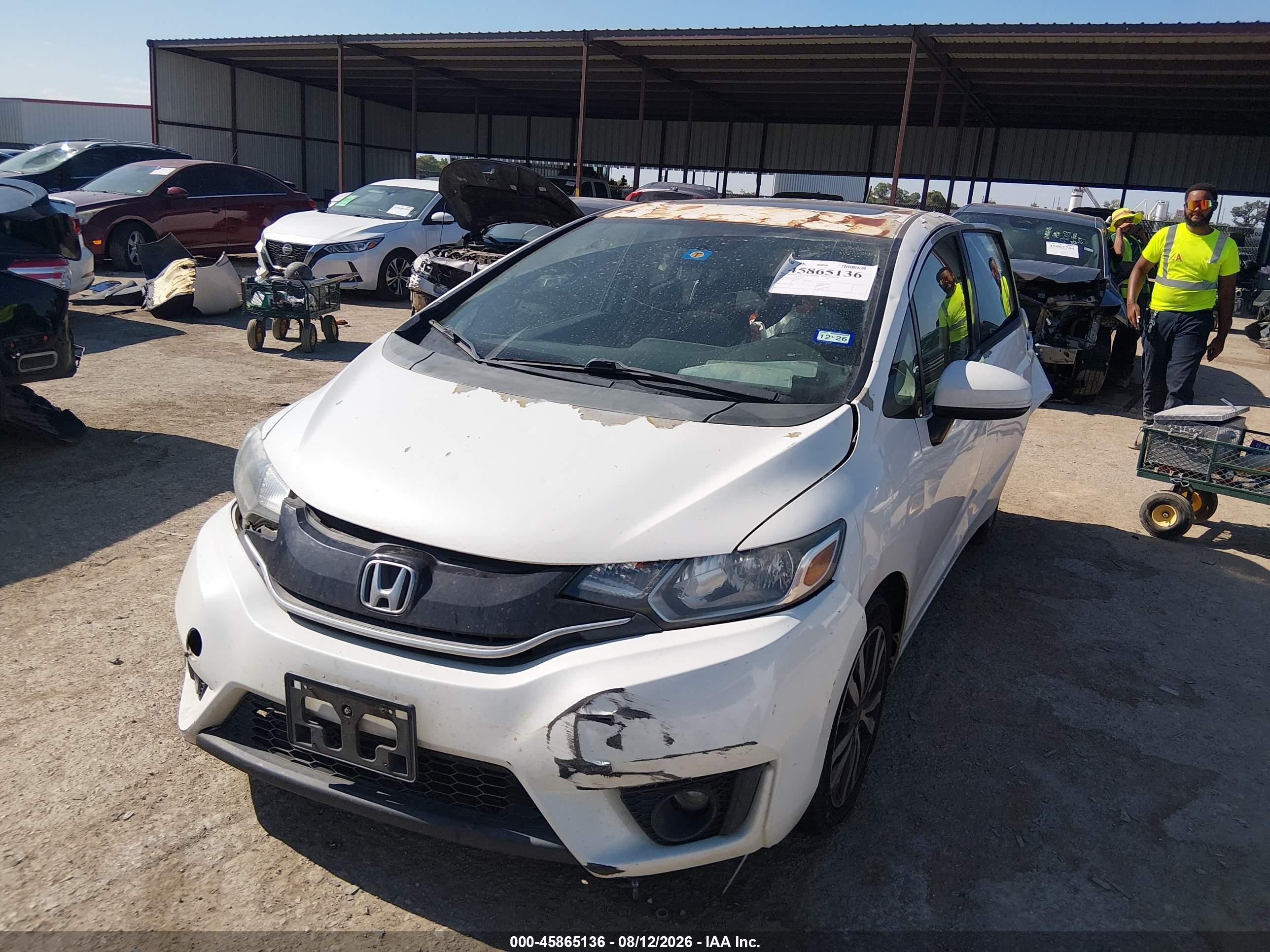 2015 Honda Fit Ex/ex-l Белый vin: 3HGGK5H85FM722622