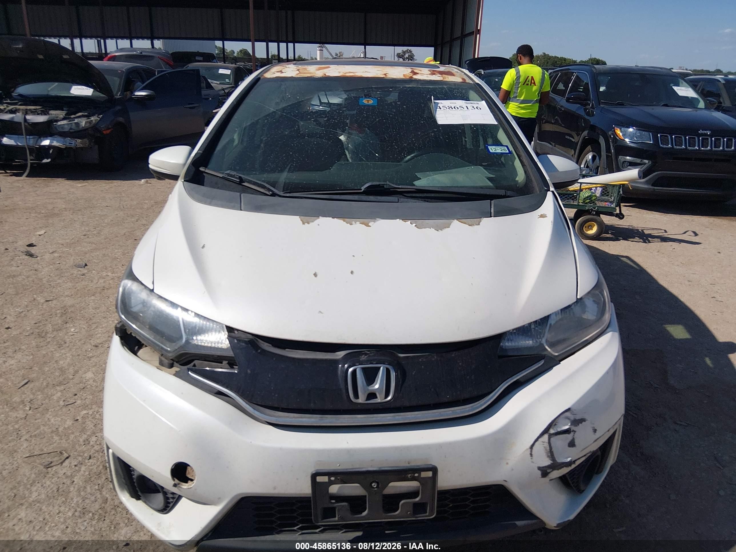 2015 Honda Fit Ex/ex-l Белый vin: 3HGGK5H85FM722622