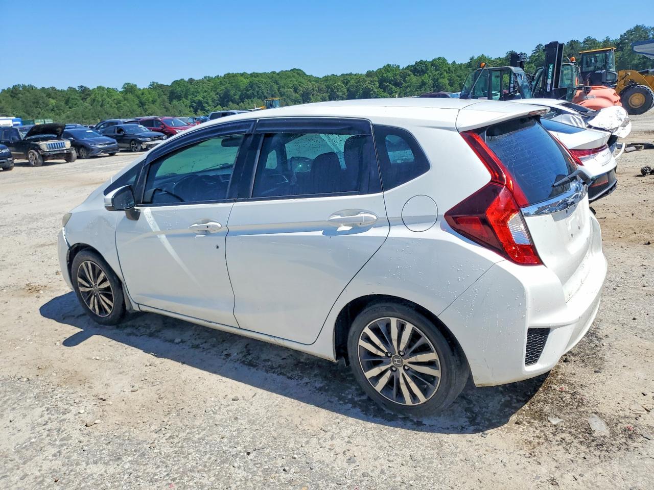 2015 Honda Fit Ex White vin: 3HGGK5H85FM723429
