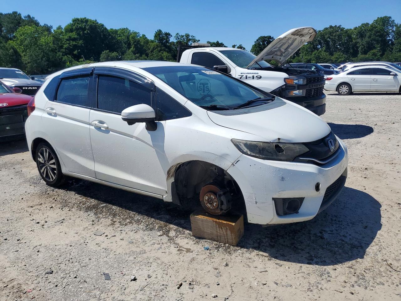 2015 Honda Fit Ex White vin: 3HGGK5H85FM723429