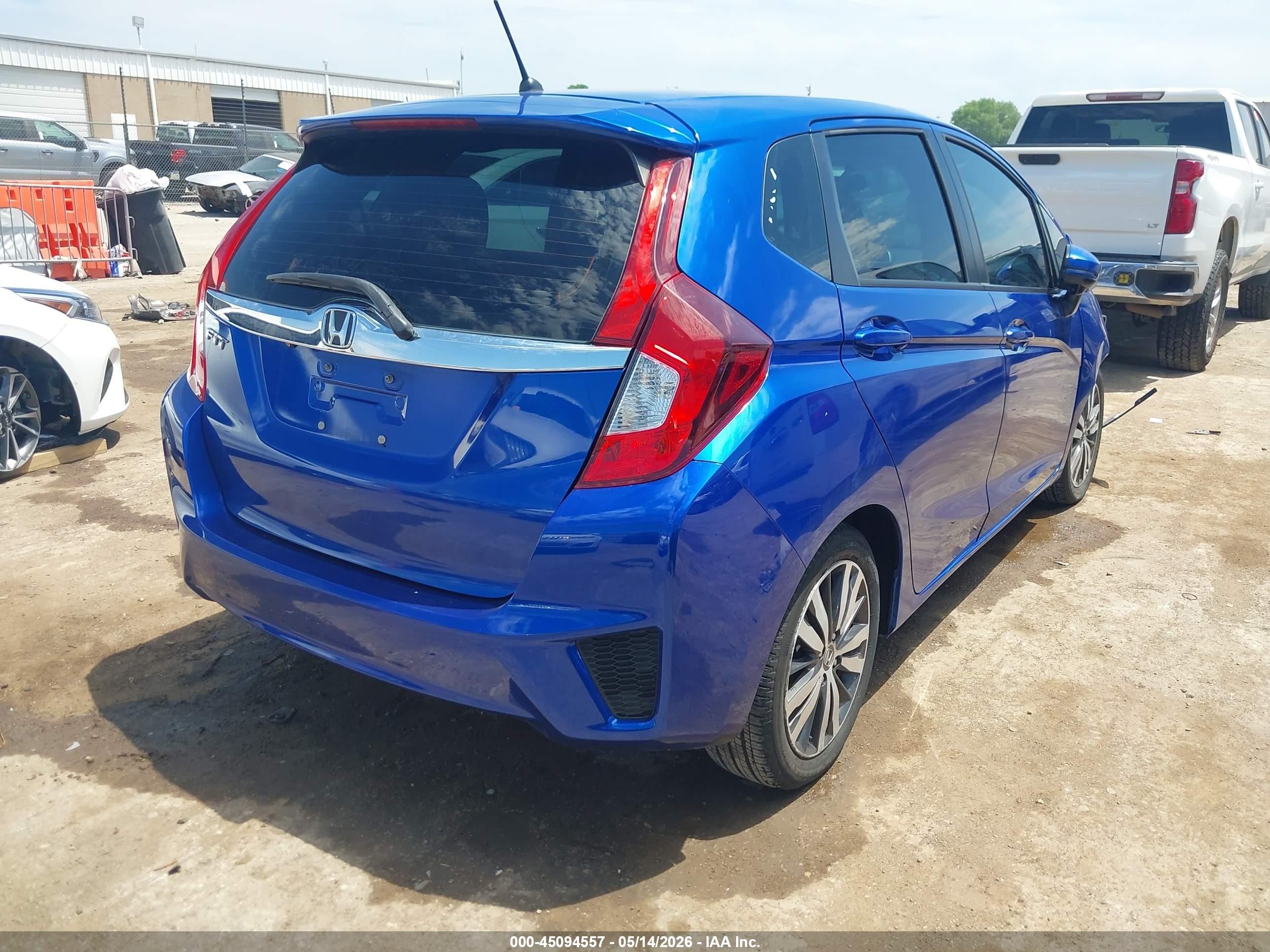 2015 Honda Fit Ex/ex-l Blue vin: 3HGGK5H85FM733166