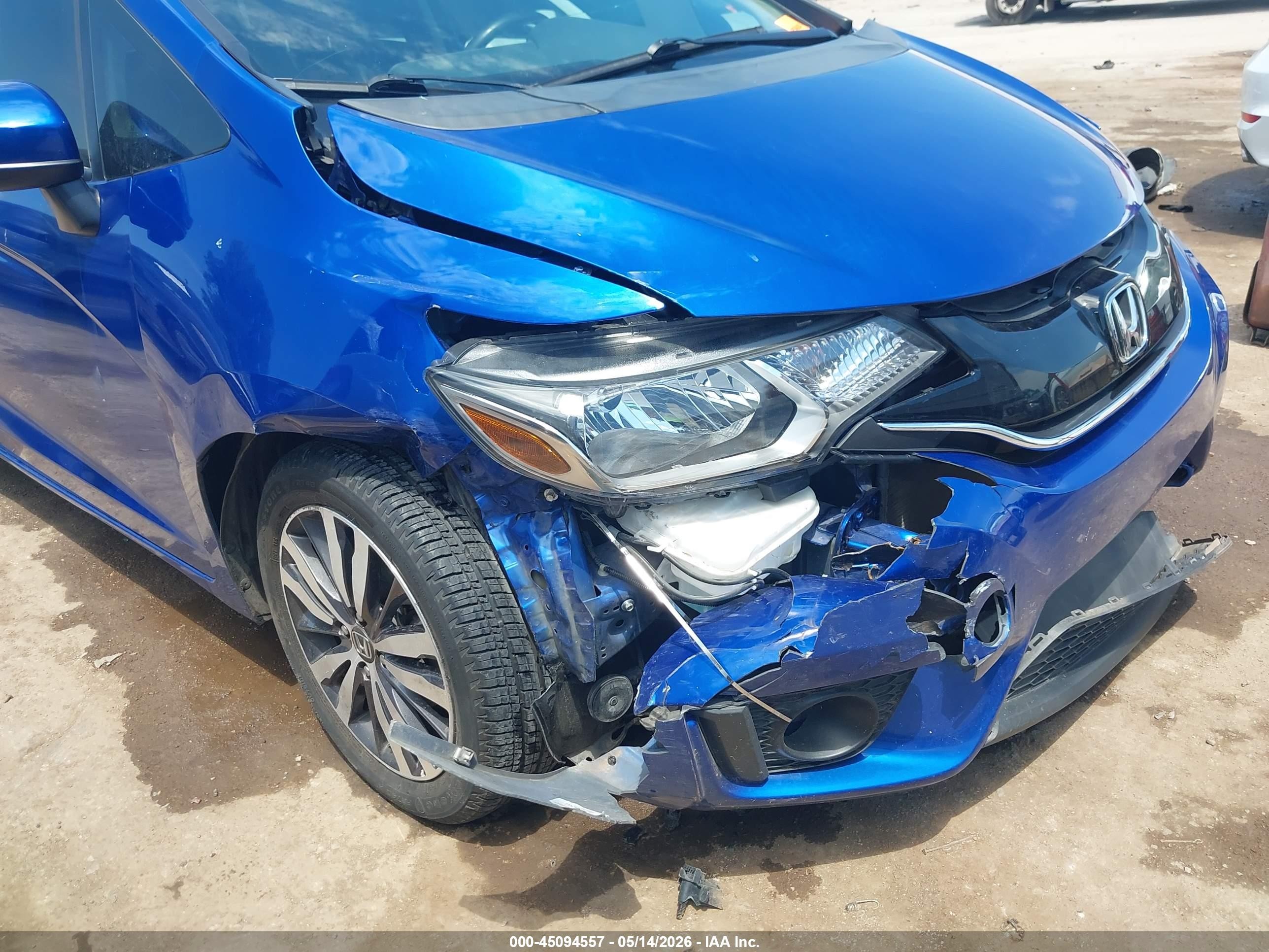 2015 Honda Fit Ex/ex-l Blue vin: 3HGGK5H85FM733166