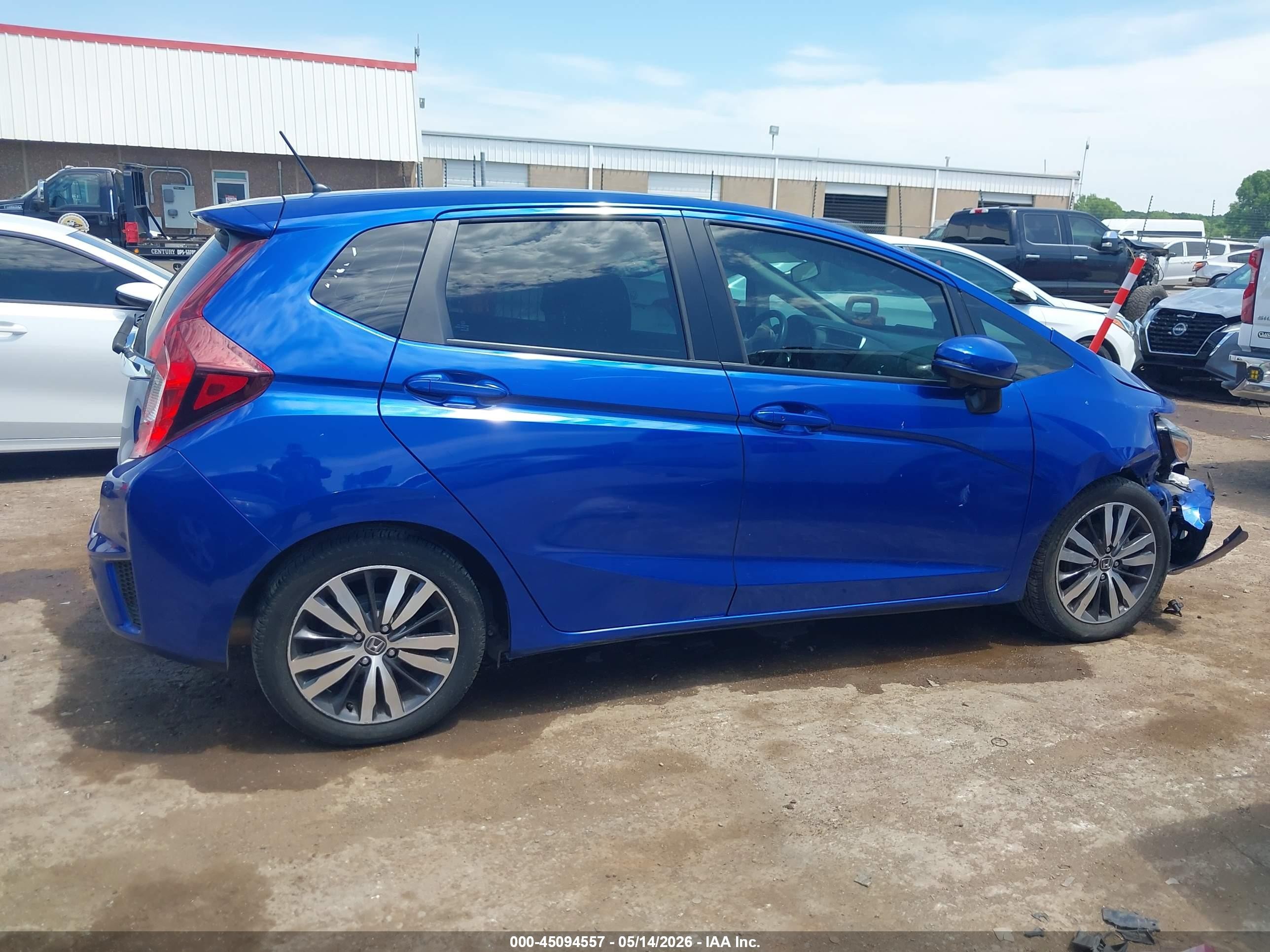 2015 Honda Fit Ex/ex-l Blue vin: 3HGGK5H85FM733166
