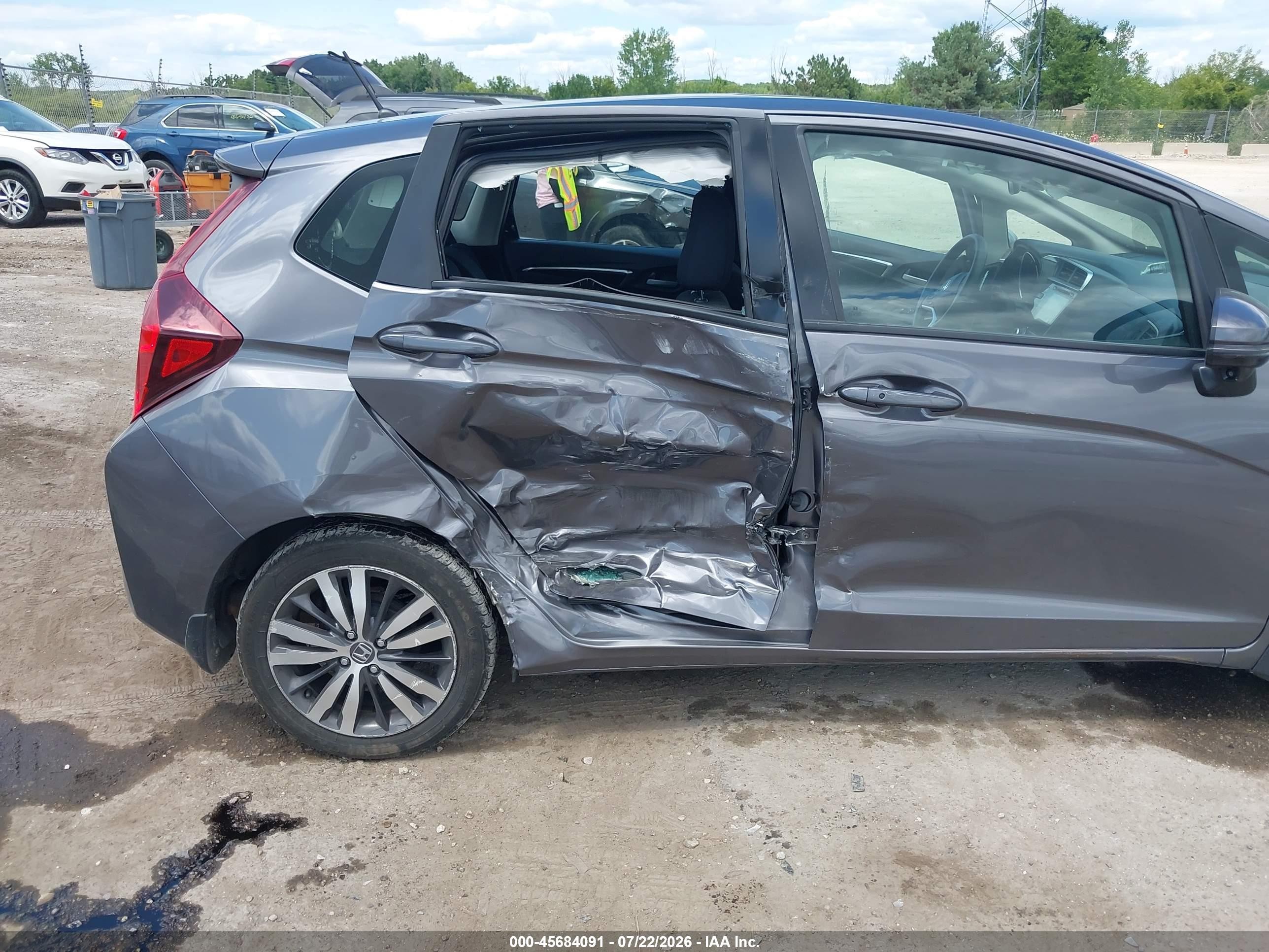 2015 Honda Fit Ex/ex-l Gray vin: 3HGGK5H85FM736391