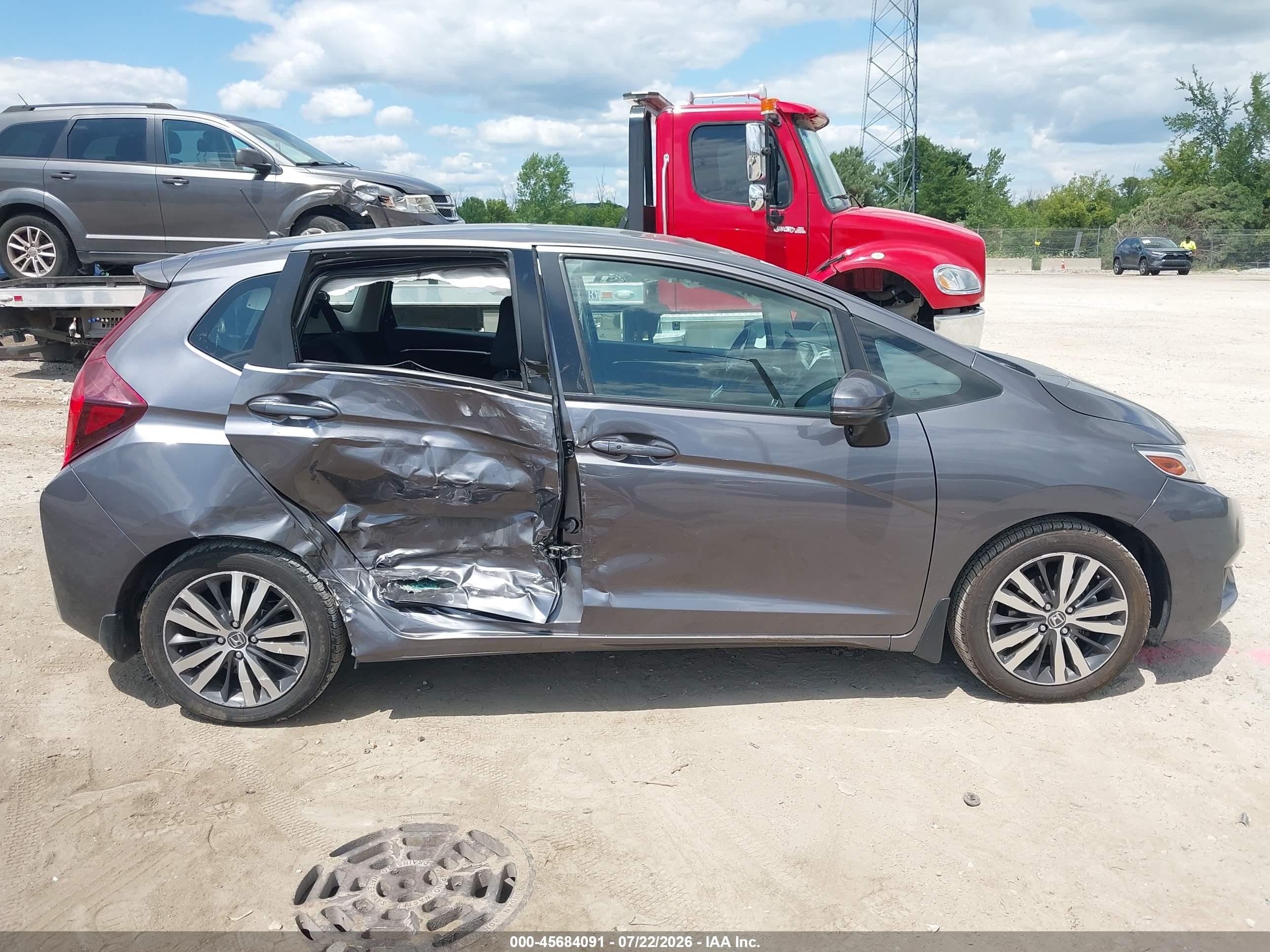 2015 Honda Fit Ex/ex-l Gray vin: 3HGGK5H85FM736391